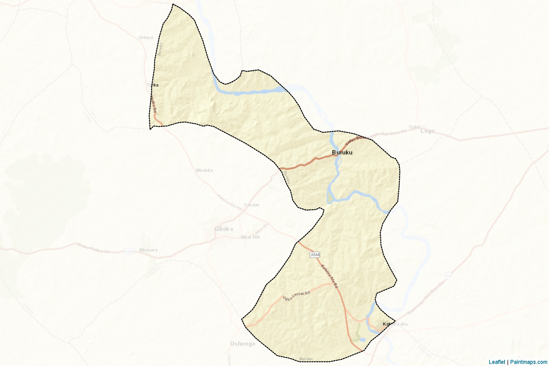 Muestras de recorte de mapas Buruku (Benue)-2