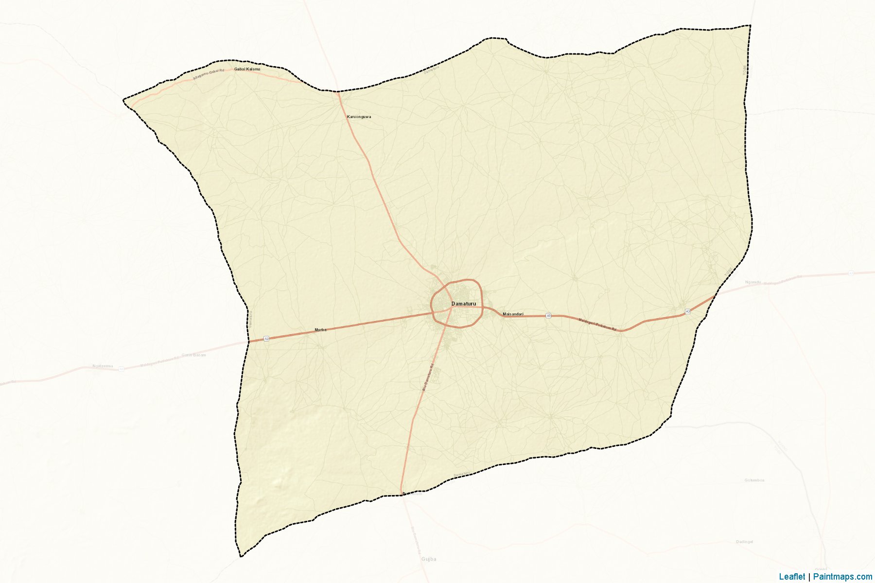 Muestras de recorte de mapas Damaturu (Yobe)-2