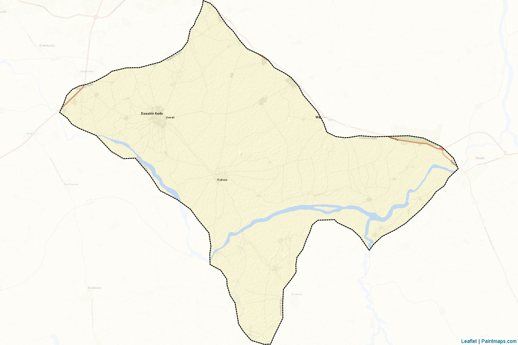 Muestras de recorte de mapas Dawakin Kudu (Kano)-2