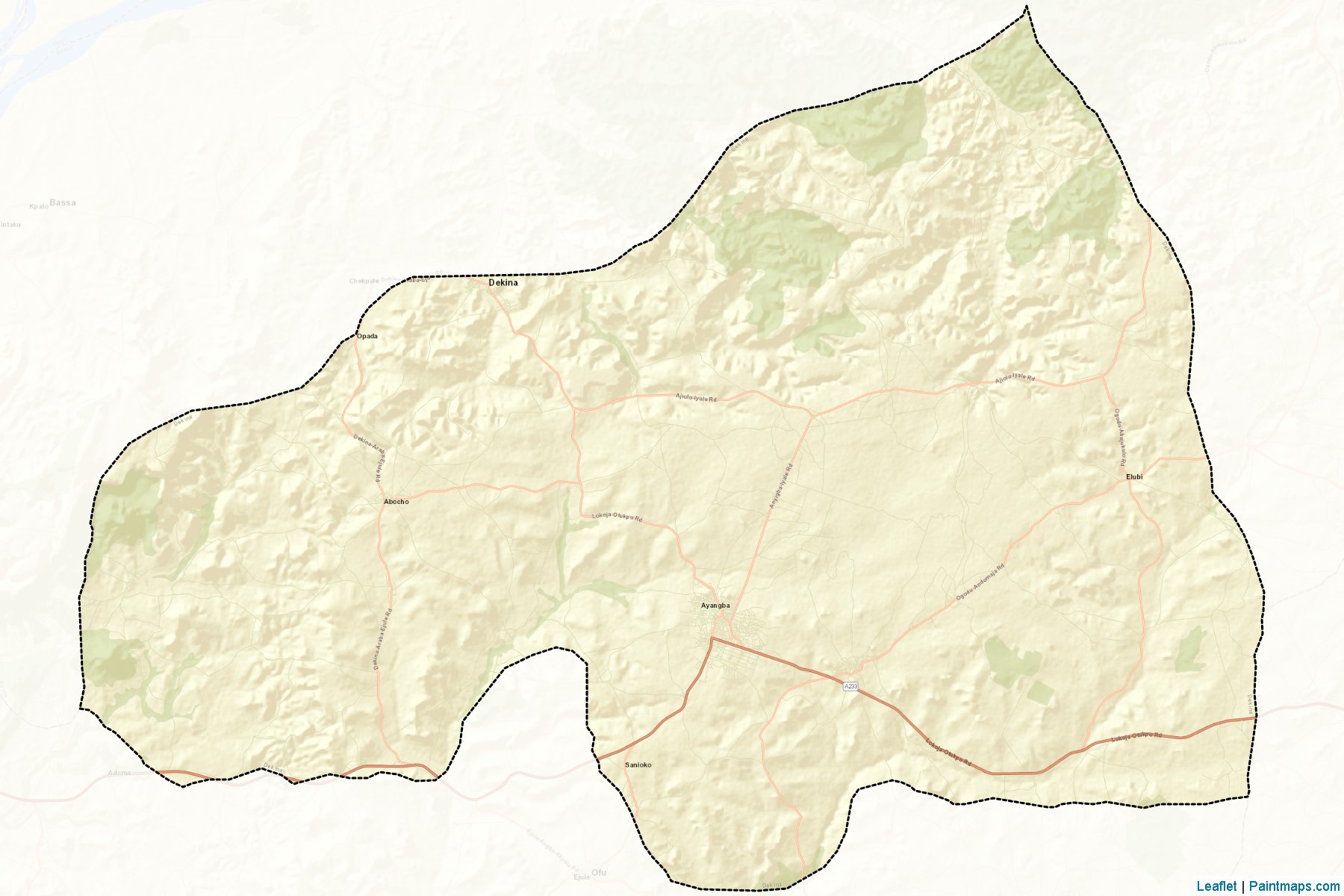 Muestras de recorte de mapas Dekina (Kogi)-2