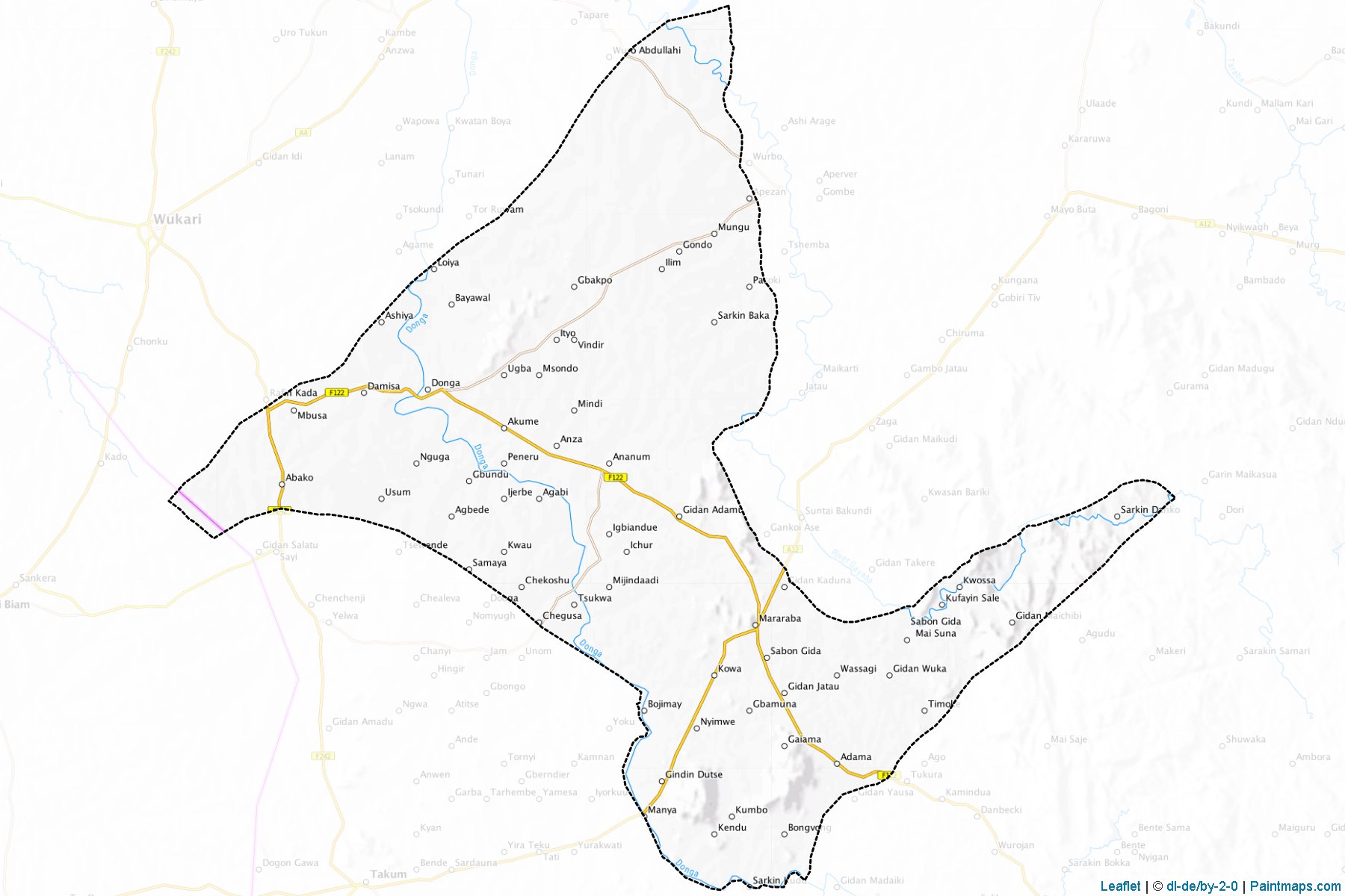 Muestras de recorte de mapas Donga (Taraba)-1