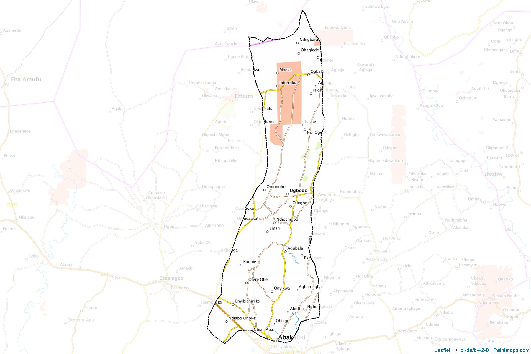 Muestras de recorte de mapas Ebonyi (Ebonyi)-1