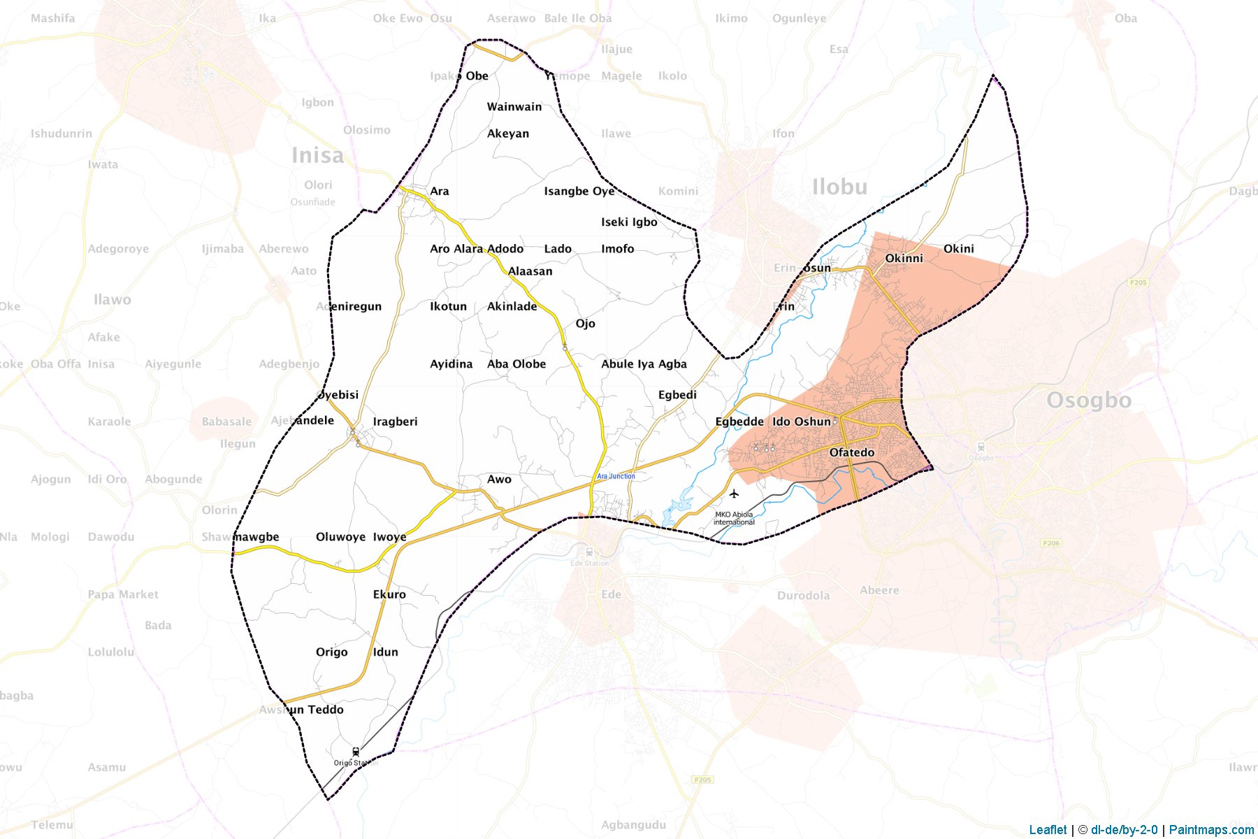 Muestras de recorte de mapas Egbedore (Osun)-1