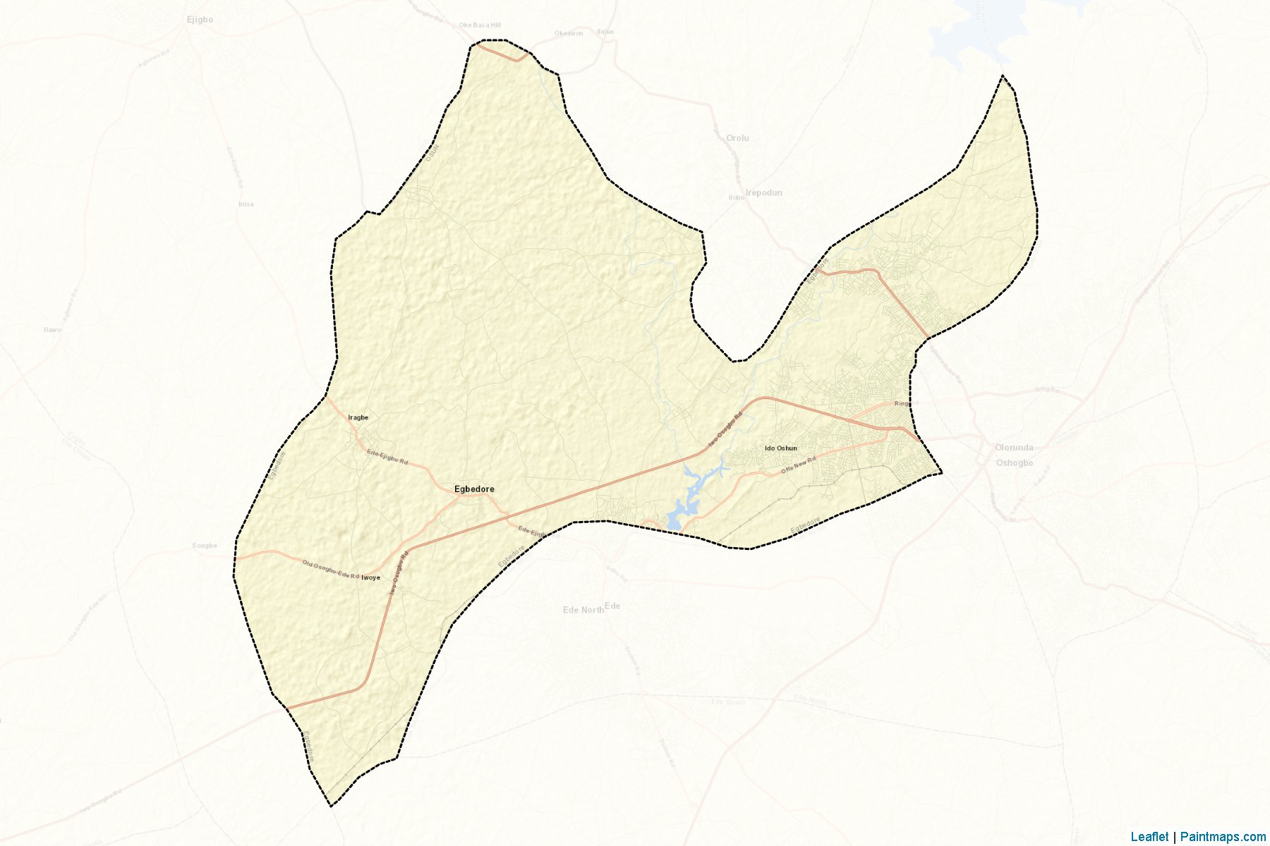 Muestras de recorte de mapas Egbedore (Osun)-2