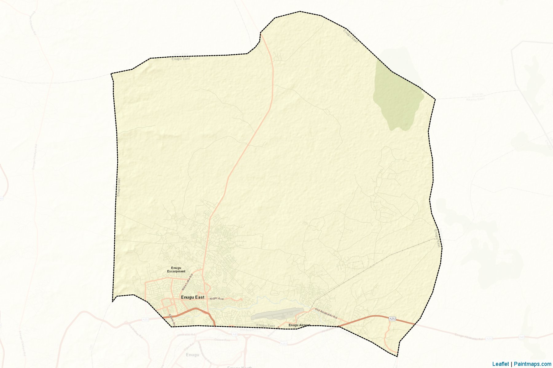 Muestras de recorte de mapas Enugu East (Enugu)-2