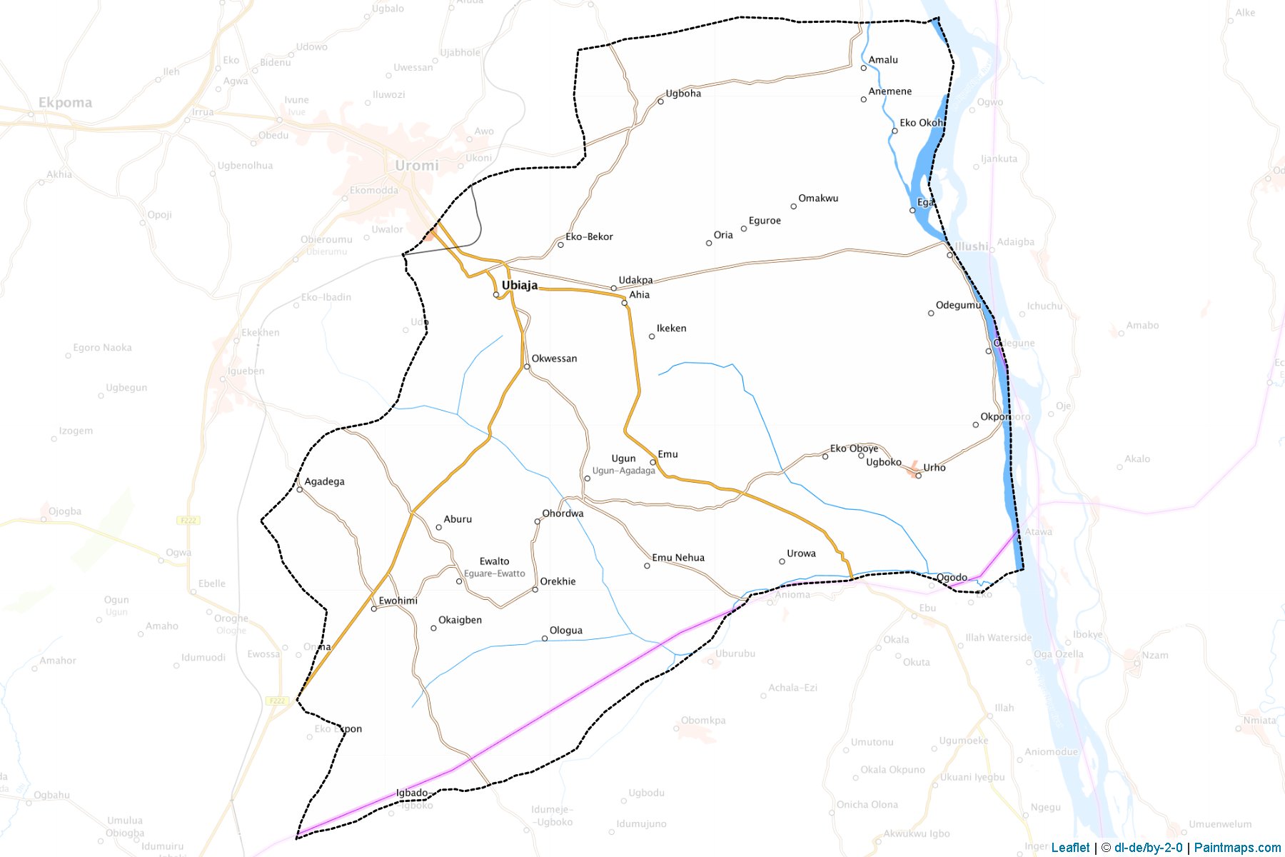 Esan South East (Edo Eyaleti) Haritası Örnekleri-1