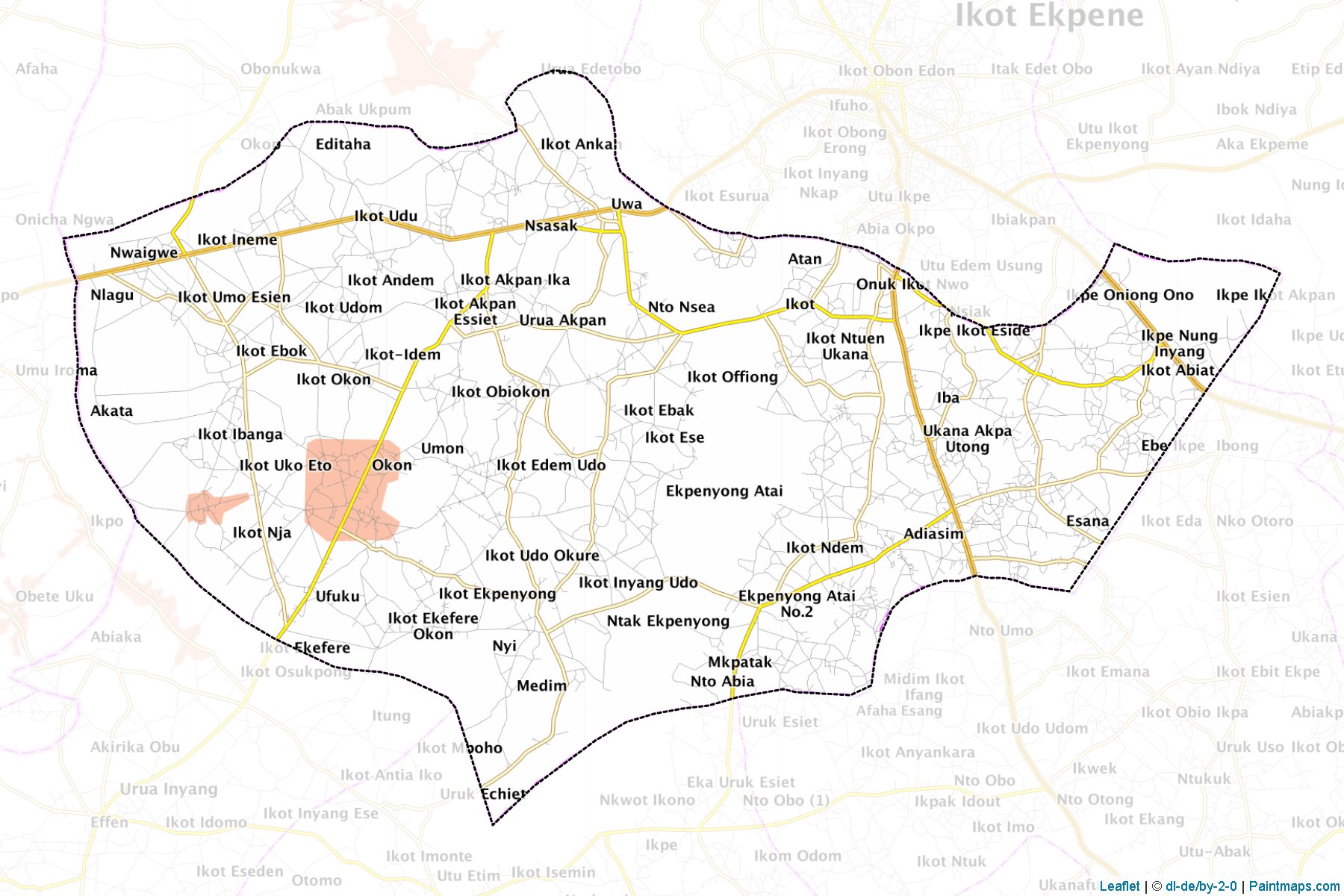 Muestras de recorte de mapas Essien Udim (Akwa lbom)-1