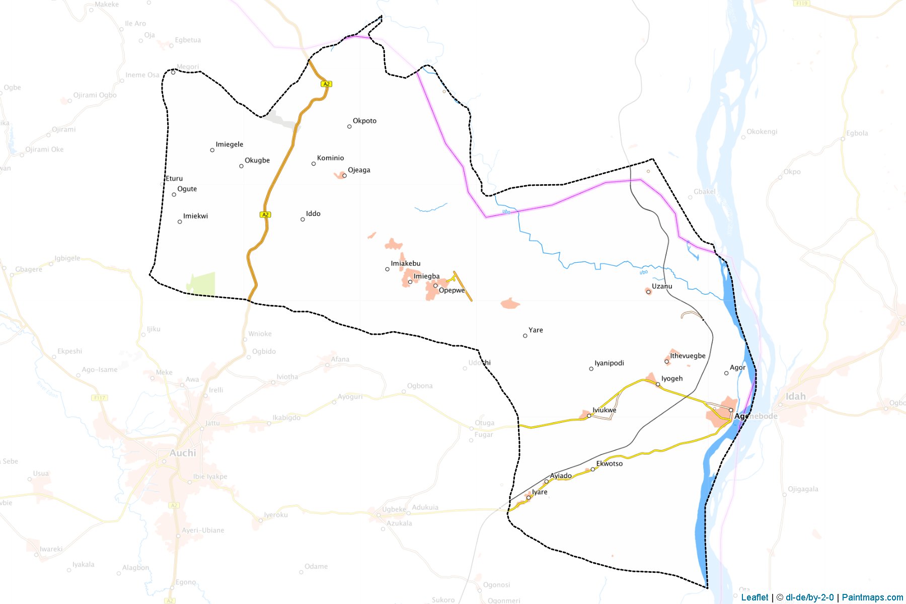 Etsako East (Edo Eyaleti) Haritası Örnekleri-1