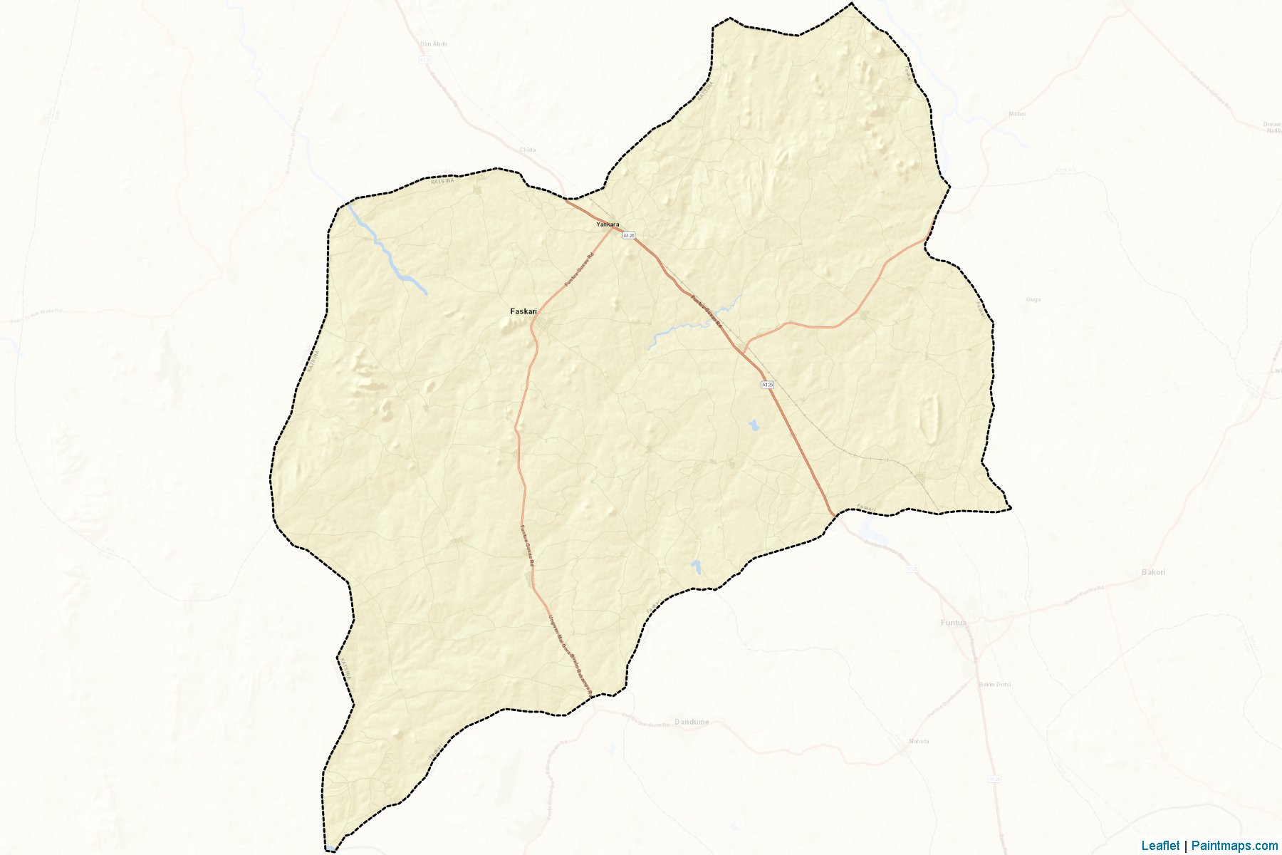 Muestras de recorte de mapas Faskari (Katsina)-2