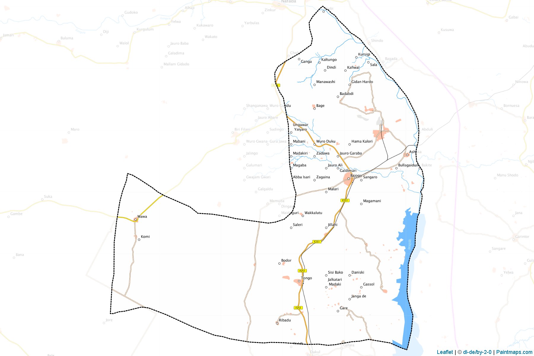 Muestras de recorte de mapas Funakaye (Gombe)-1