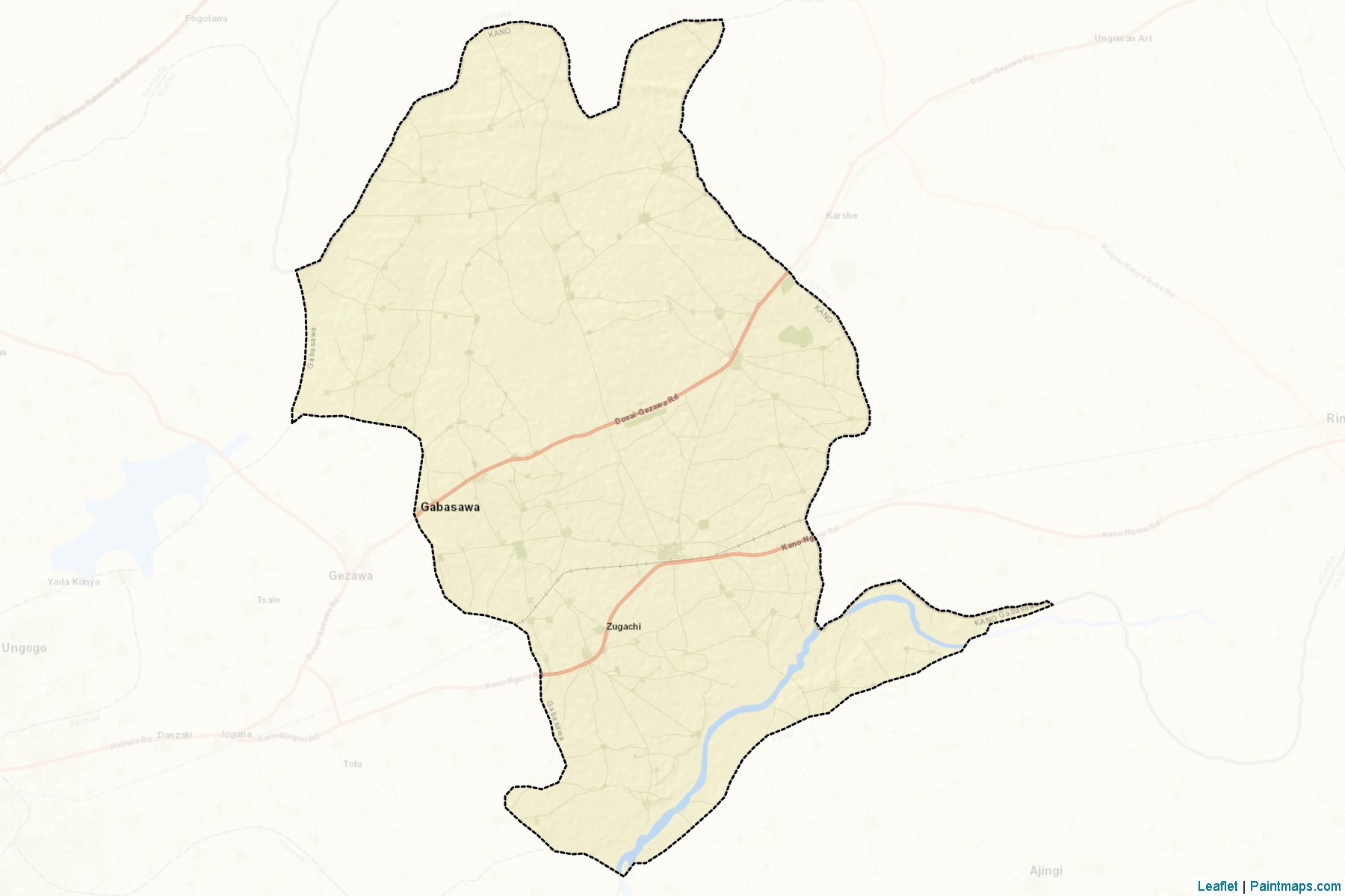 Muestras de recorte de mapas Gabasawa (Kano)-2