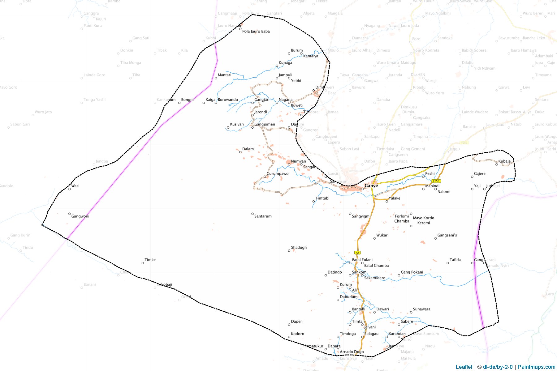 Ganye (Adamawa) Map Cropping Samples-1