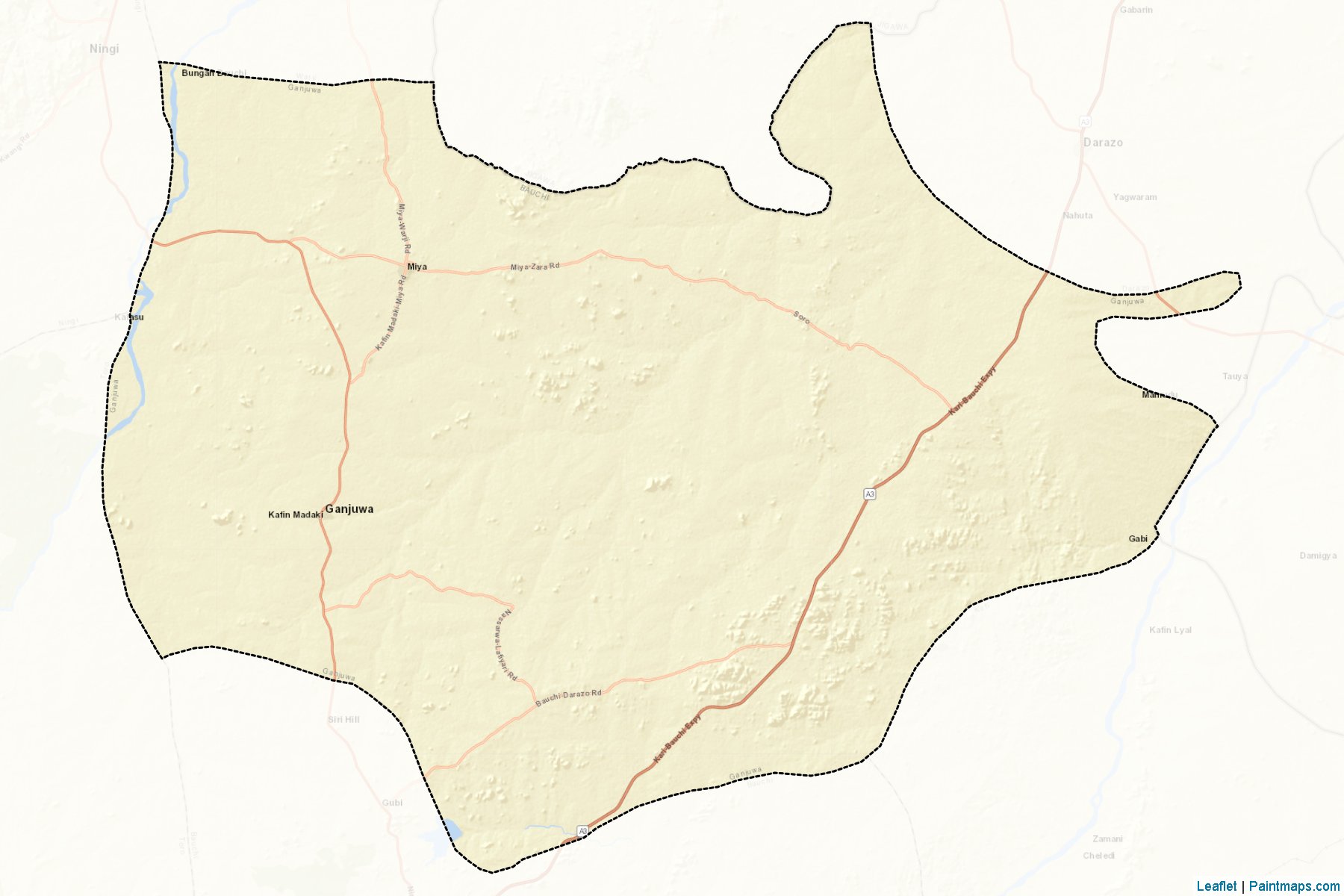 Muestras de recorte de mapas Ganjuwa (Bauchi)-2