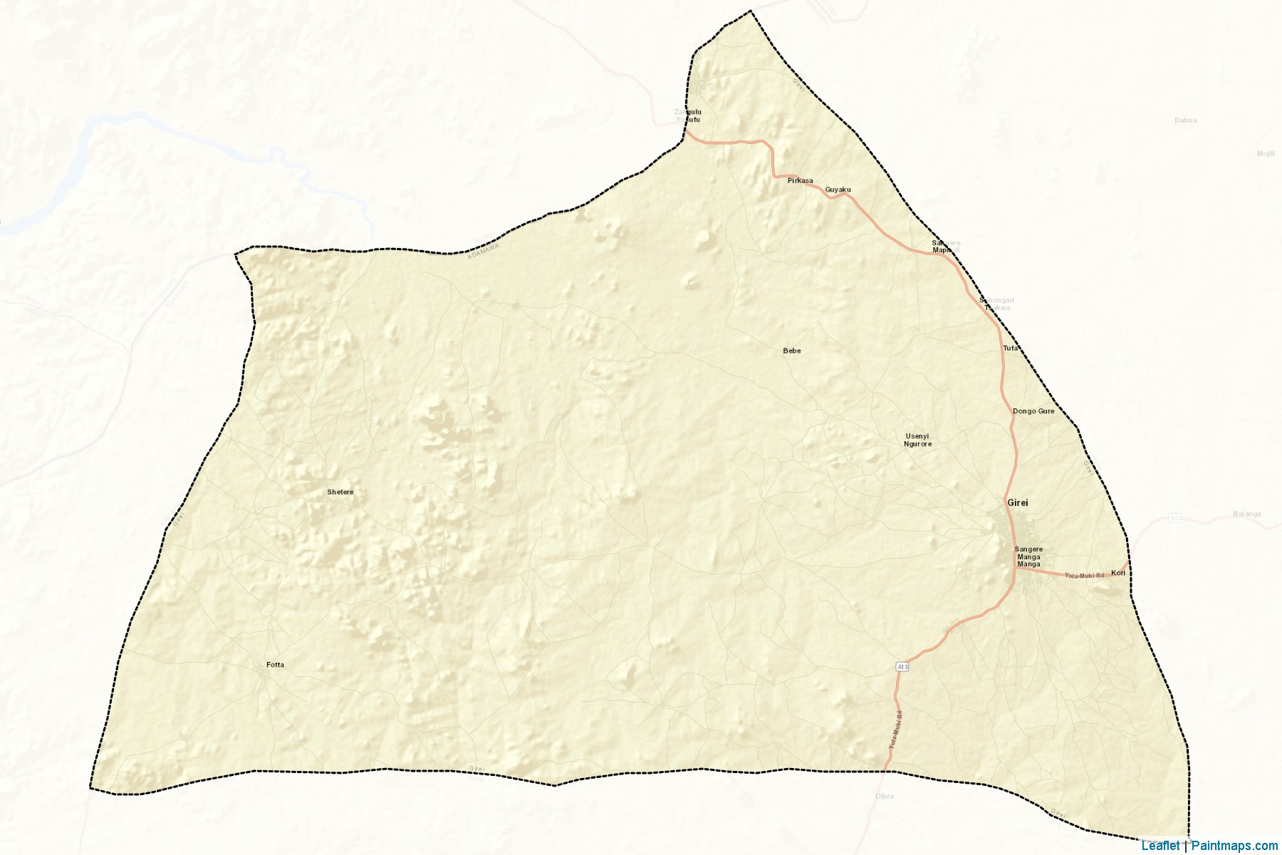 Gireri (Adamawa) Map Cropping Samples-2