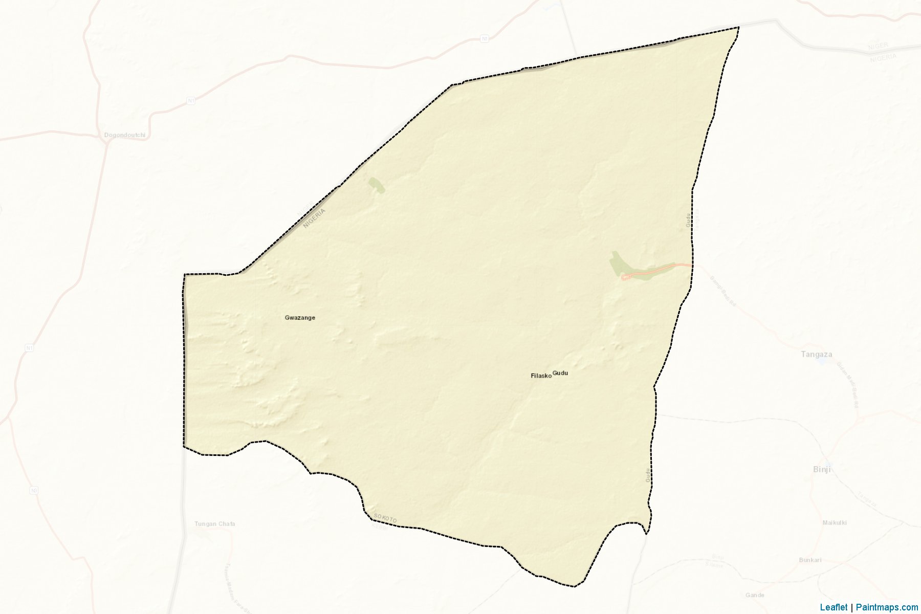 Muestras de recorte de mapas Gudu (Sokoto)-2