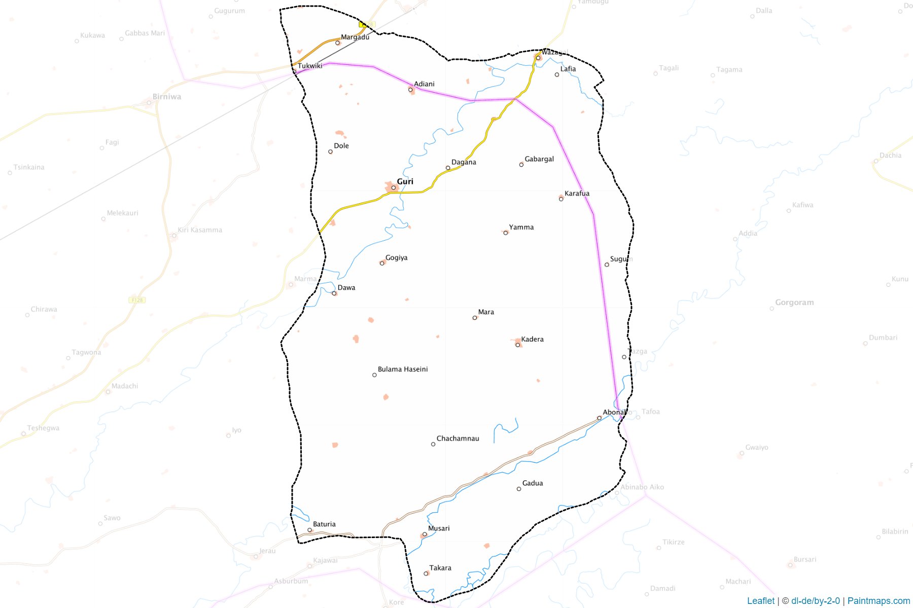 Guri (Jigawa Eyaleti) Haritası Örnekleri-1