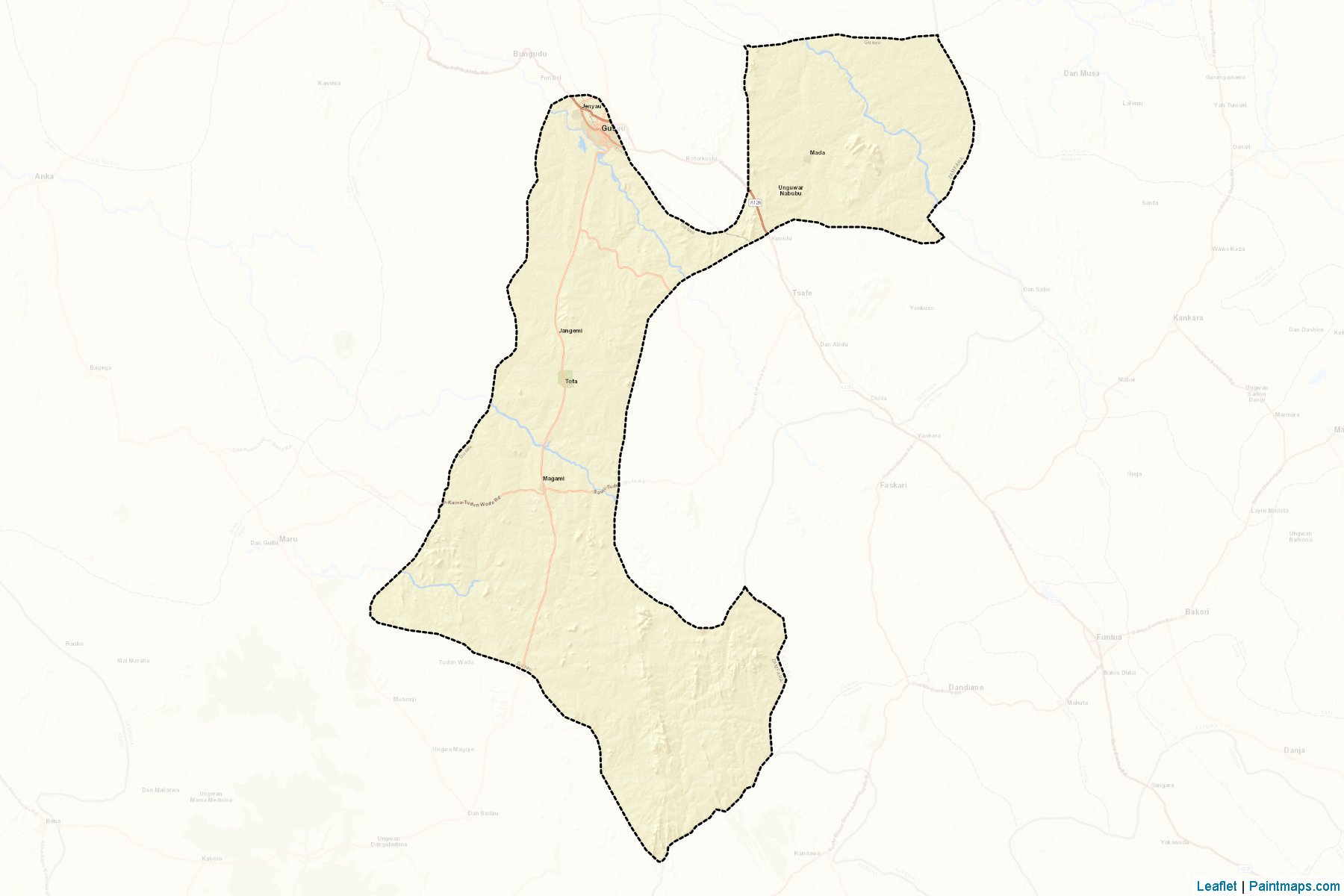 Muestras de recorte de mapas Gusau (Zamfara)-2