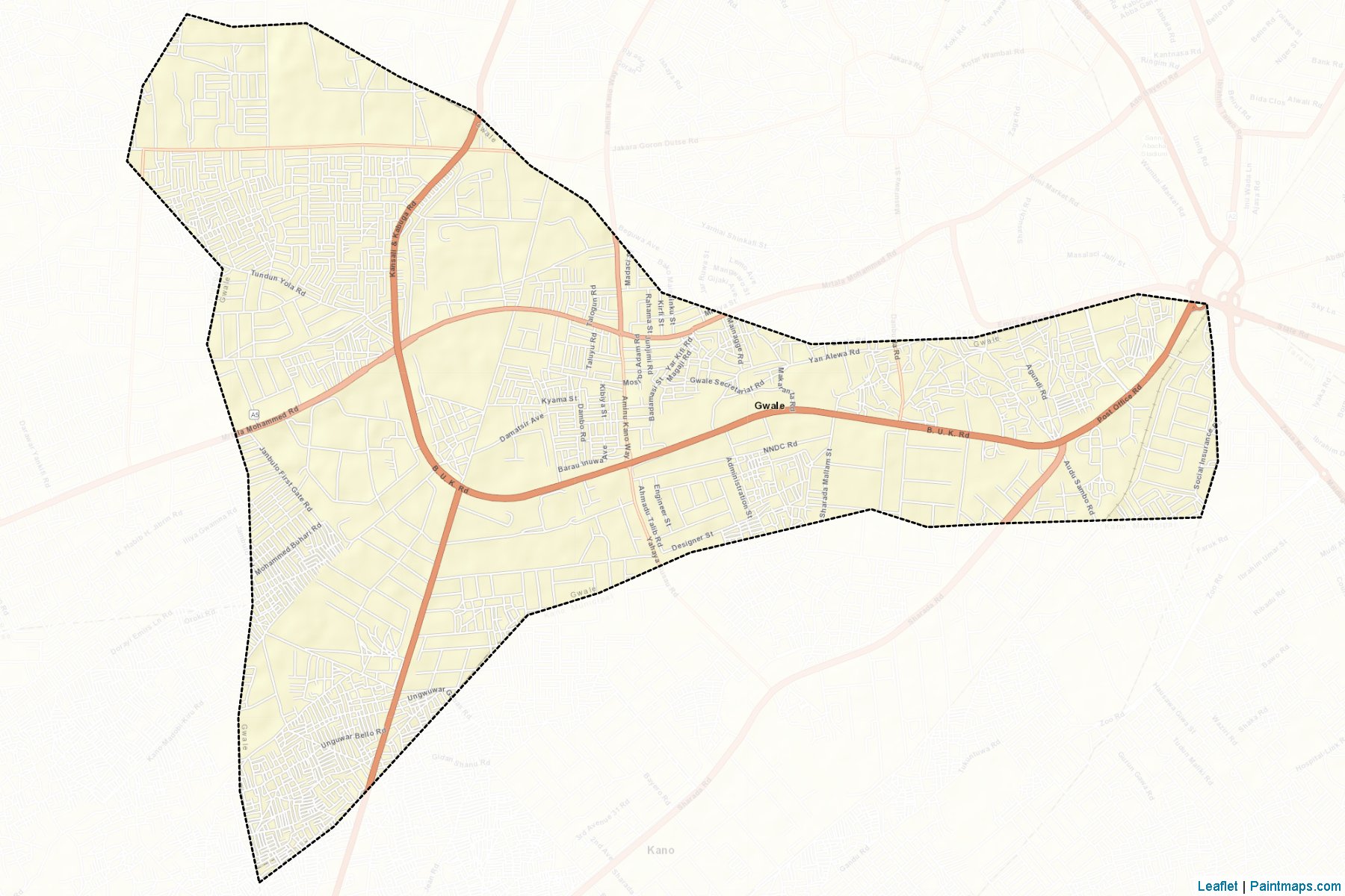 Muestras de recorte de mapas Gwale (Kano)-2