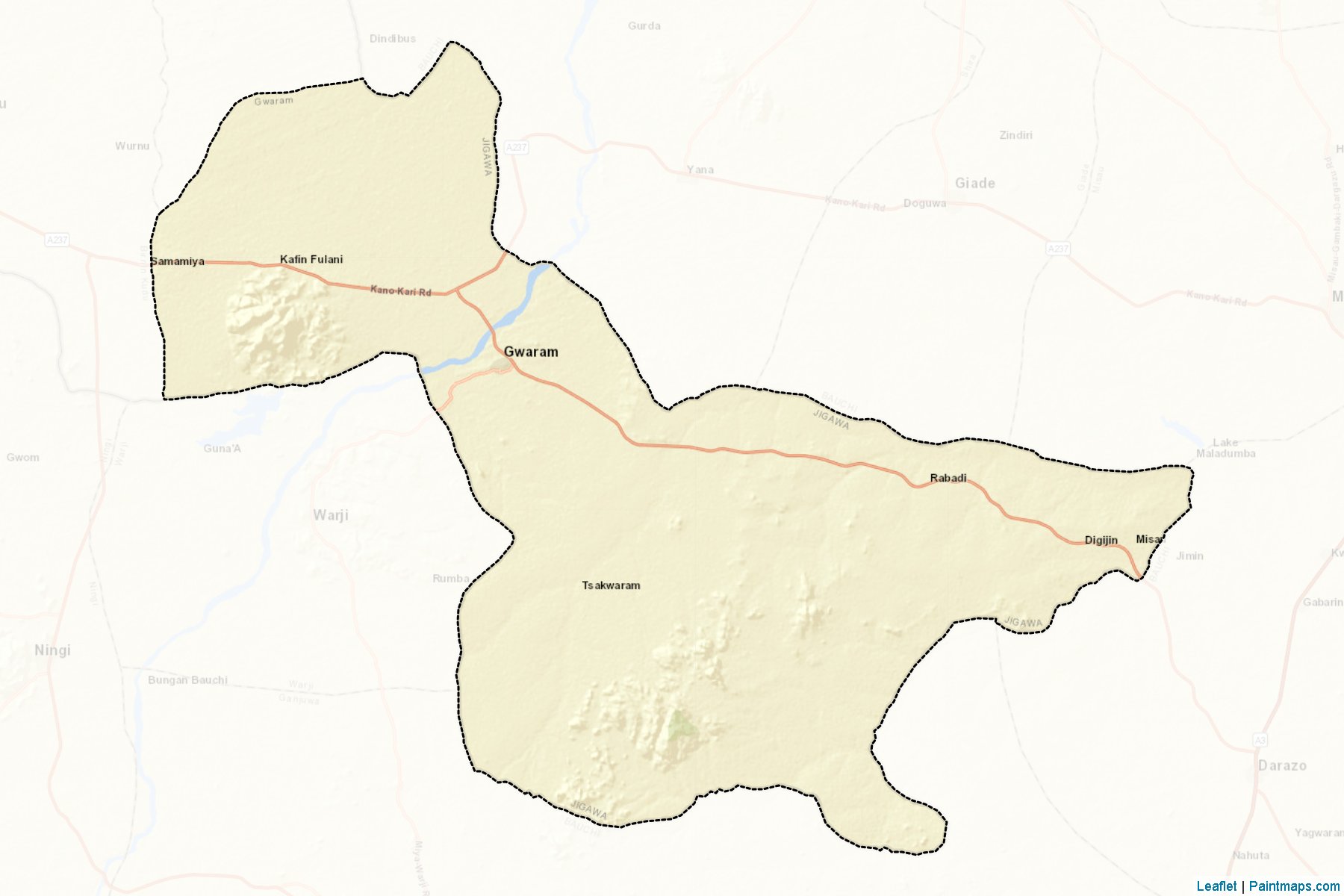 Gwaram (Jigawa) Map Cropping Samples-2