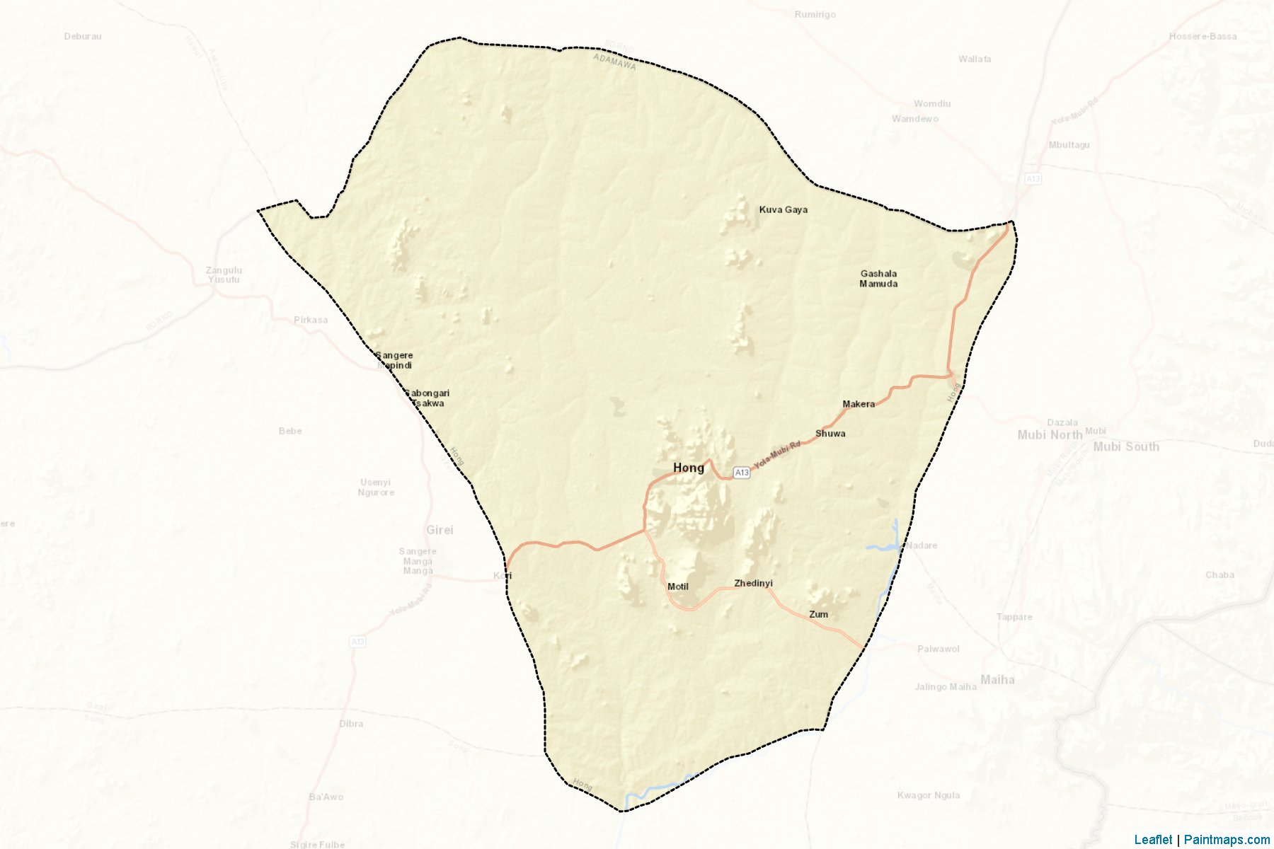 Hong (Adamawa) Map Cropping Samples-2