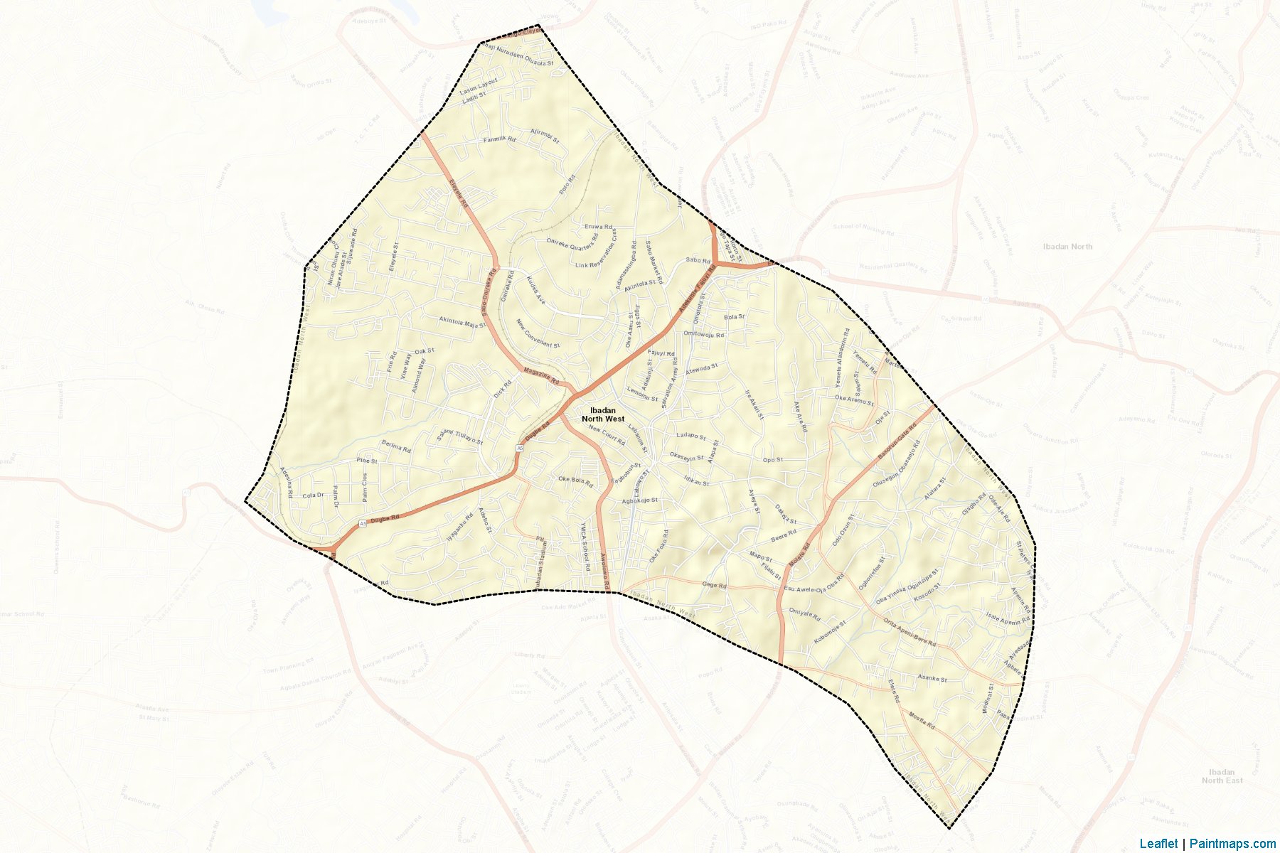 Muestras de recorte de mapas Ibadan North West (Oyo)-2