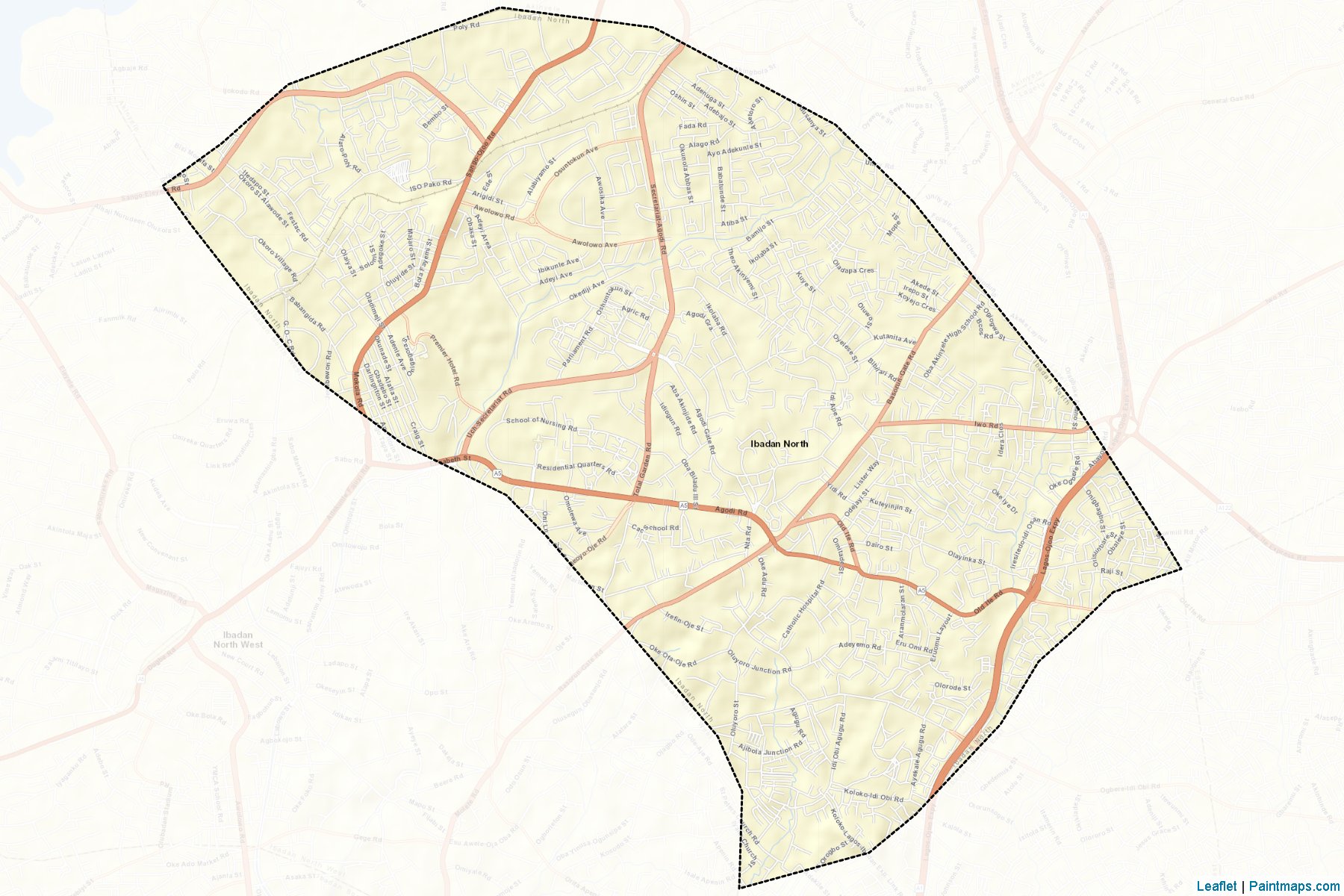 Muestras de recorte de mapas Ibadan North (Oyo)-2