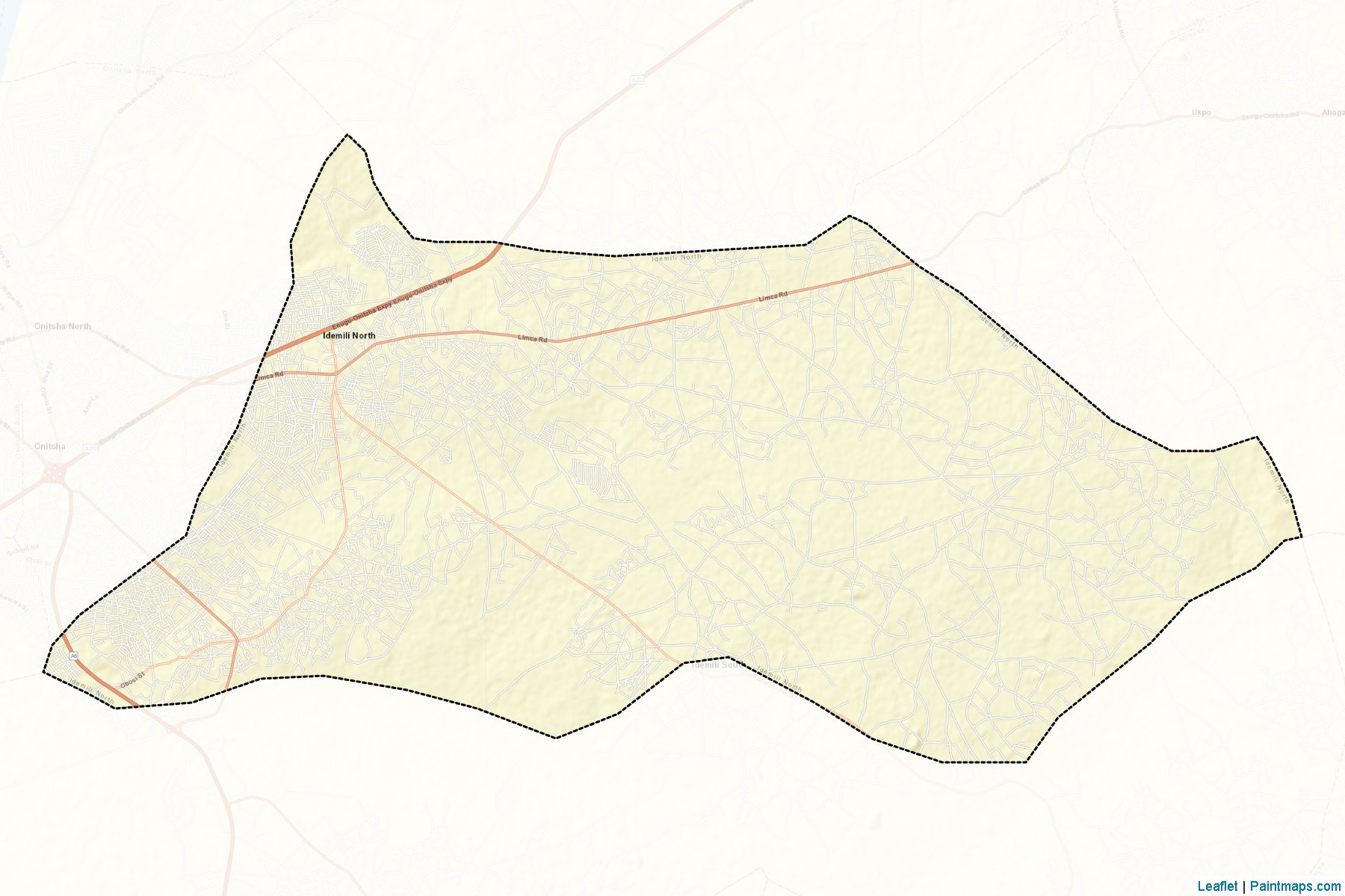 Muestras de recorte de mapas Idemili North (Anambra)-2