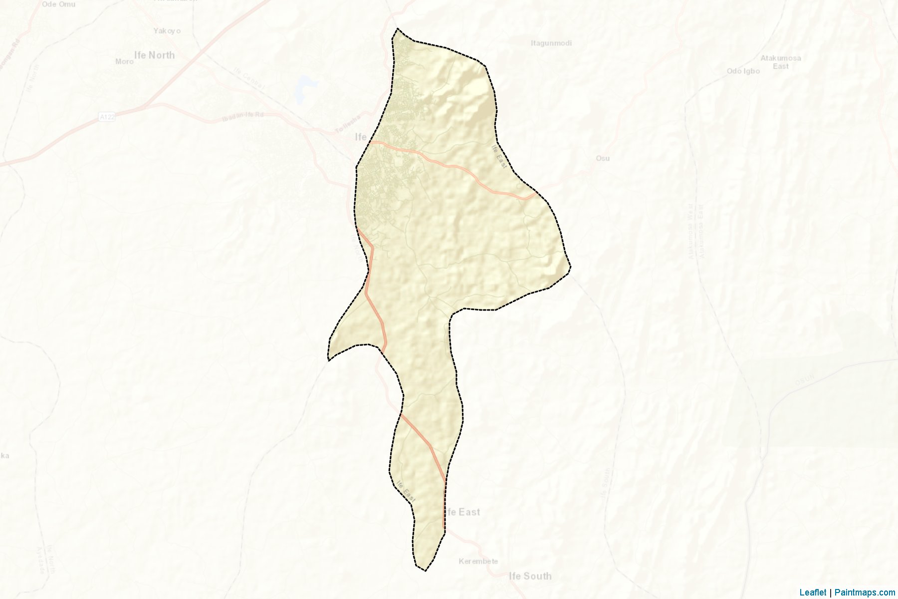 Muestras de recorte de mapas Ife East (Osun)-2