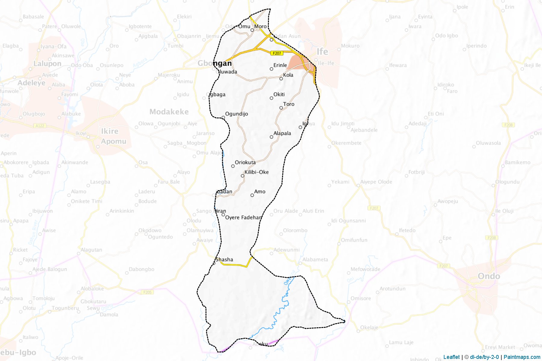 Ife North (Osun Eyaleti) Haritası Örnekleri-1