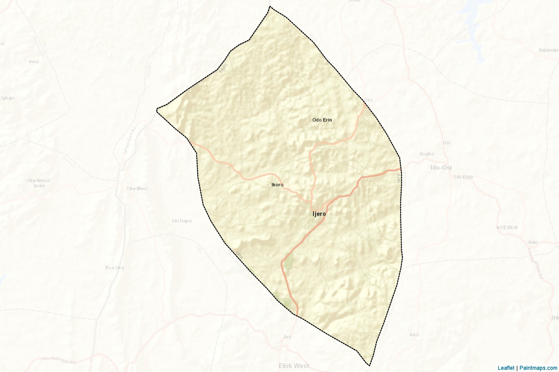 Muestras de recorte de mapas Ijero (Ekiti)-2