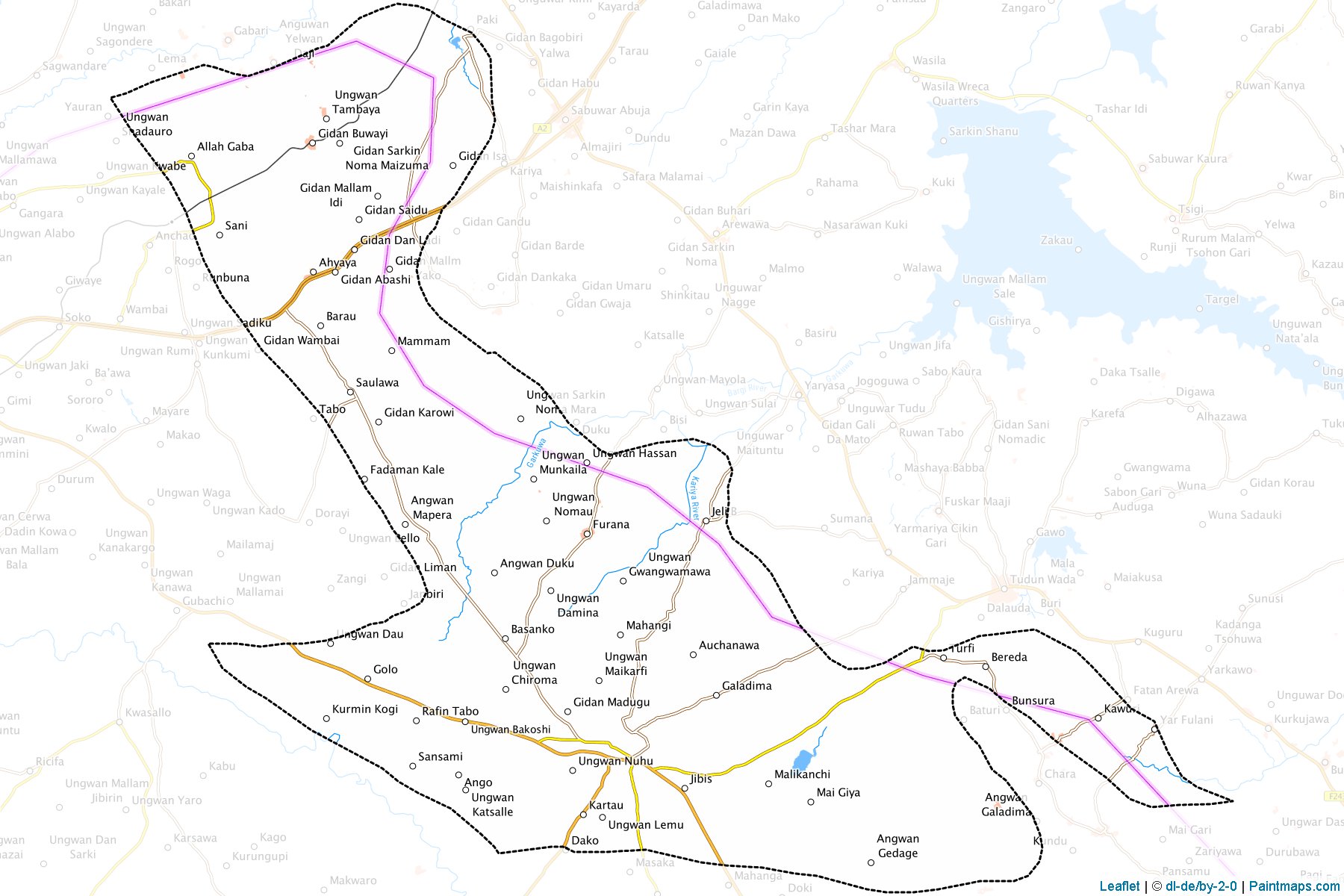 Muestras de recorte de mapas Ikara (Kaduna)-1