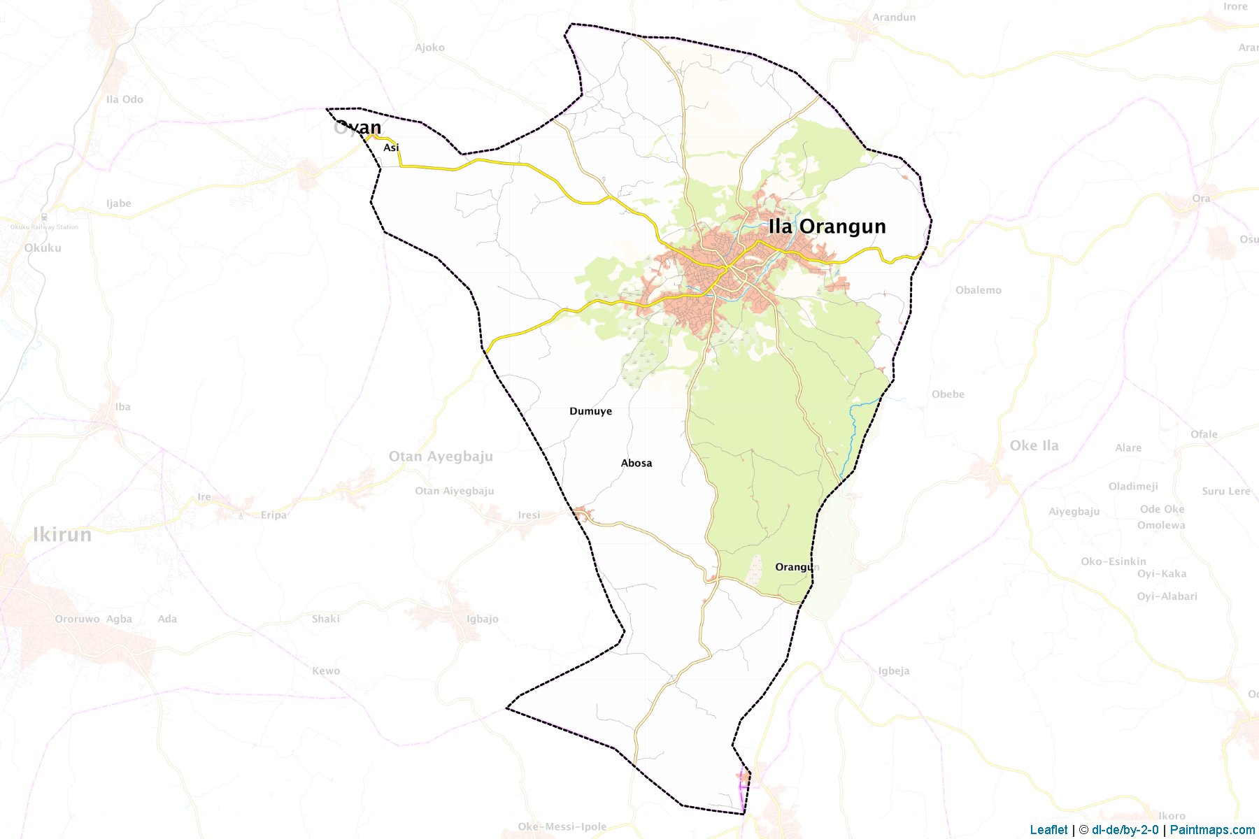 Muestras de recorte de mapas Ila (Osun)-1