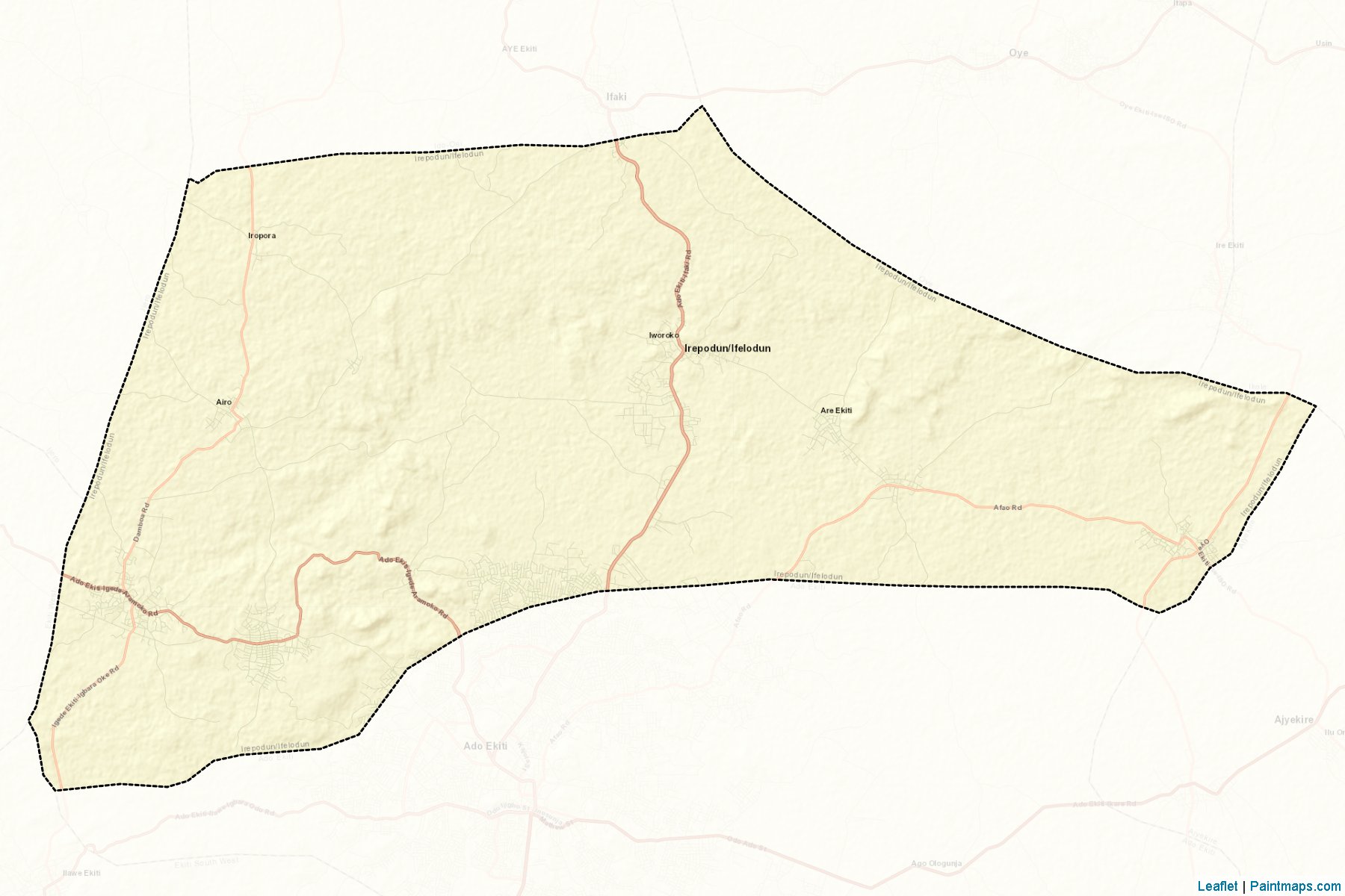 Muestras de recorte de mapas Irepodun/Ifelodun (Ekiti)-2