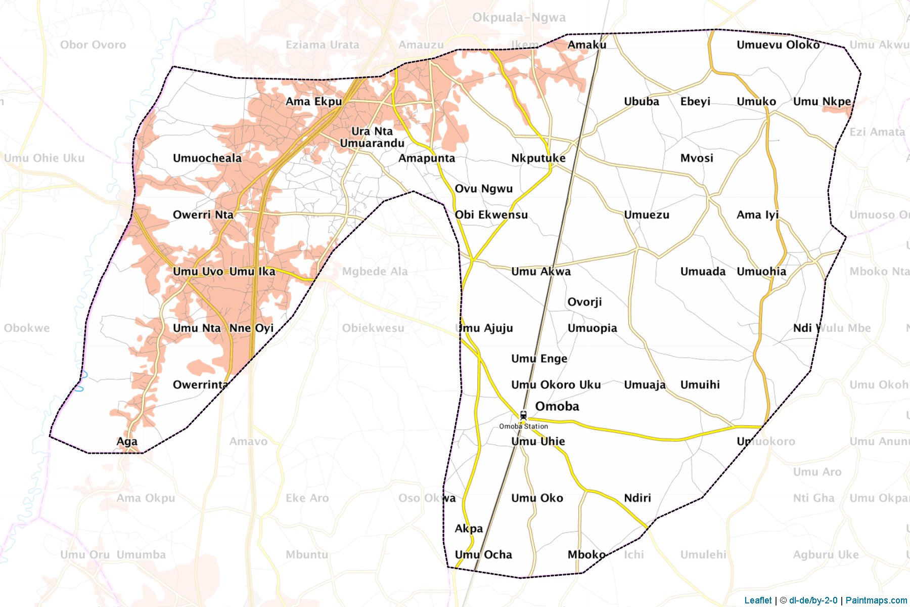 Muestras de recorte de mapas Isiala-Ngwa North (Abia)-1