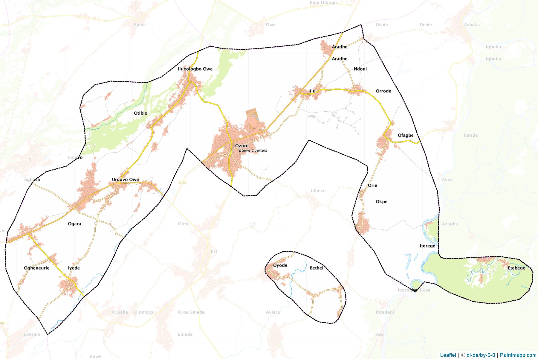 Muestras de recorte de mapas Isoko North (Delta)-1