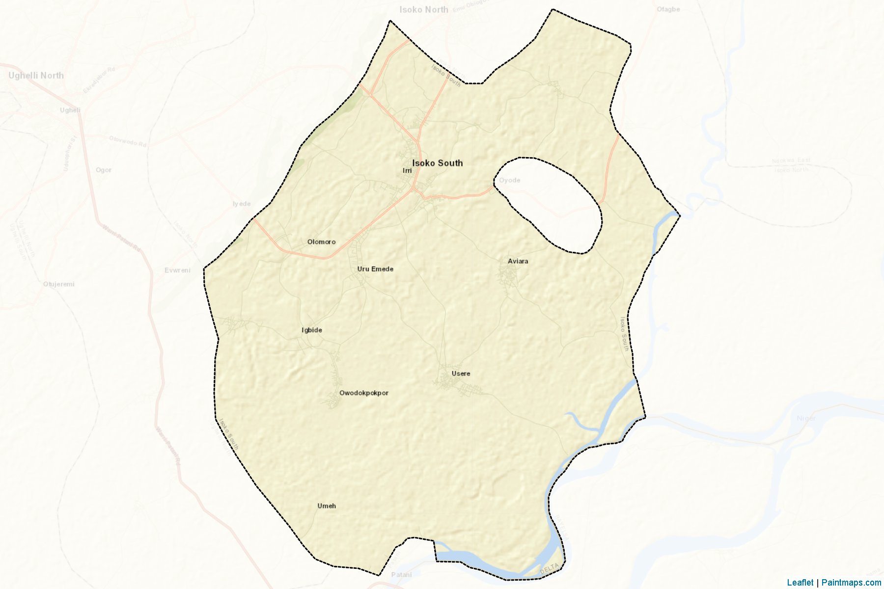 Muestras de recorte de mapas Isoko South (Delta)-2