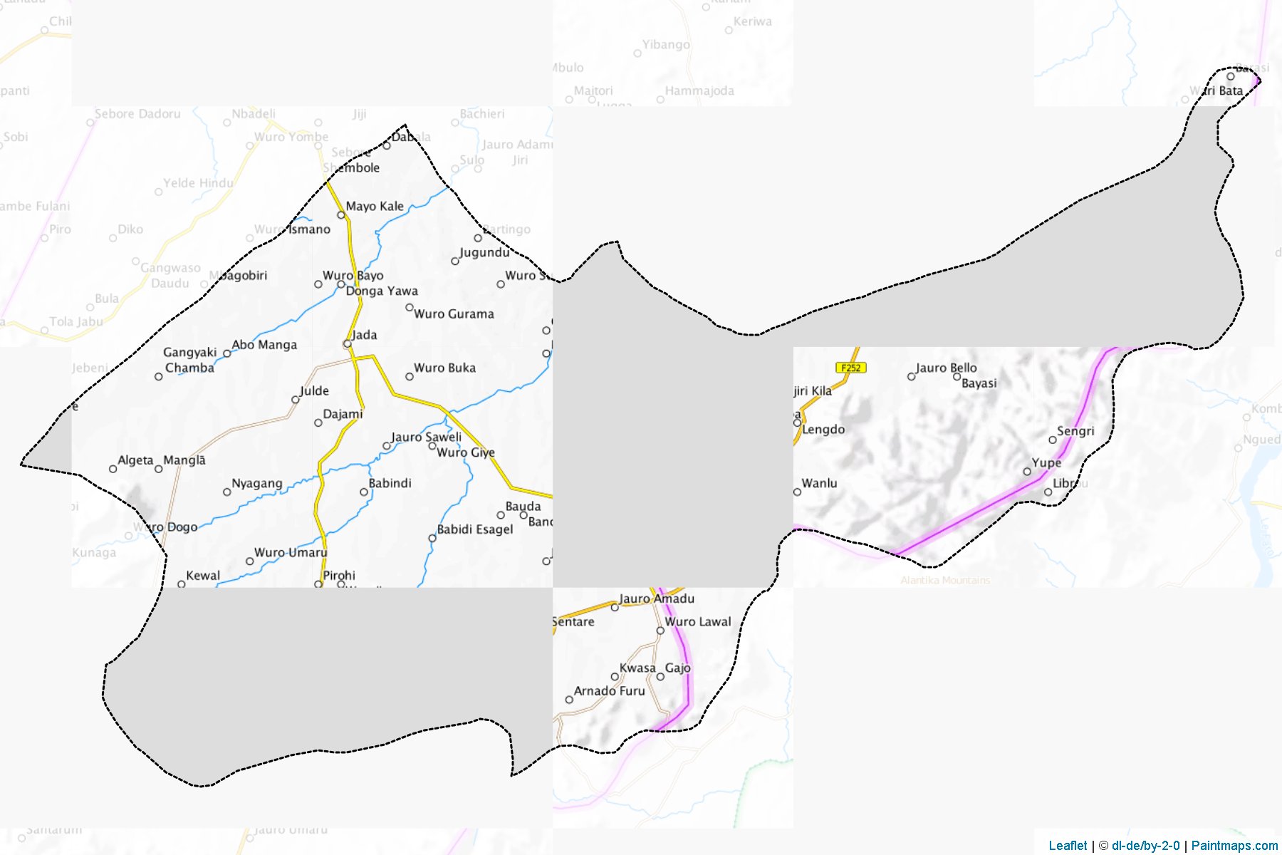 Muestras de recorte de mapas Jada (Adamawa)-1