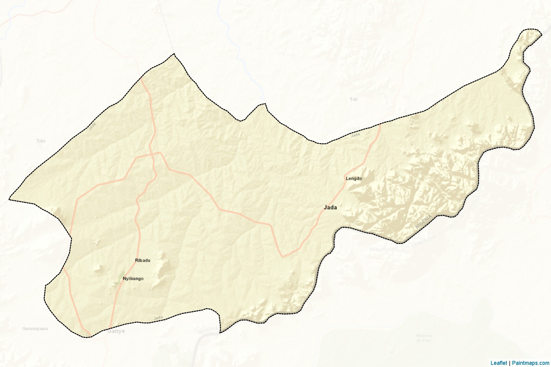 Muestras de recorte de mapas Jada (Adamawa)-2