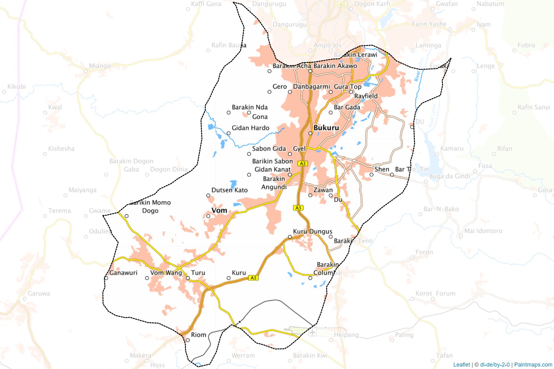 Jos South (Plateau Eyaleti) Haritası Örnekleri-1