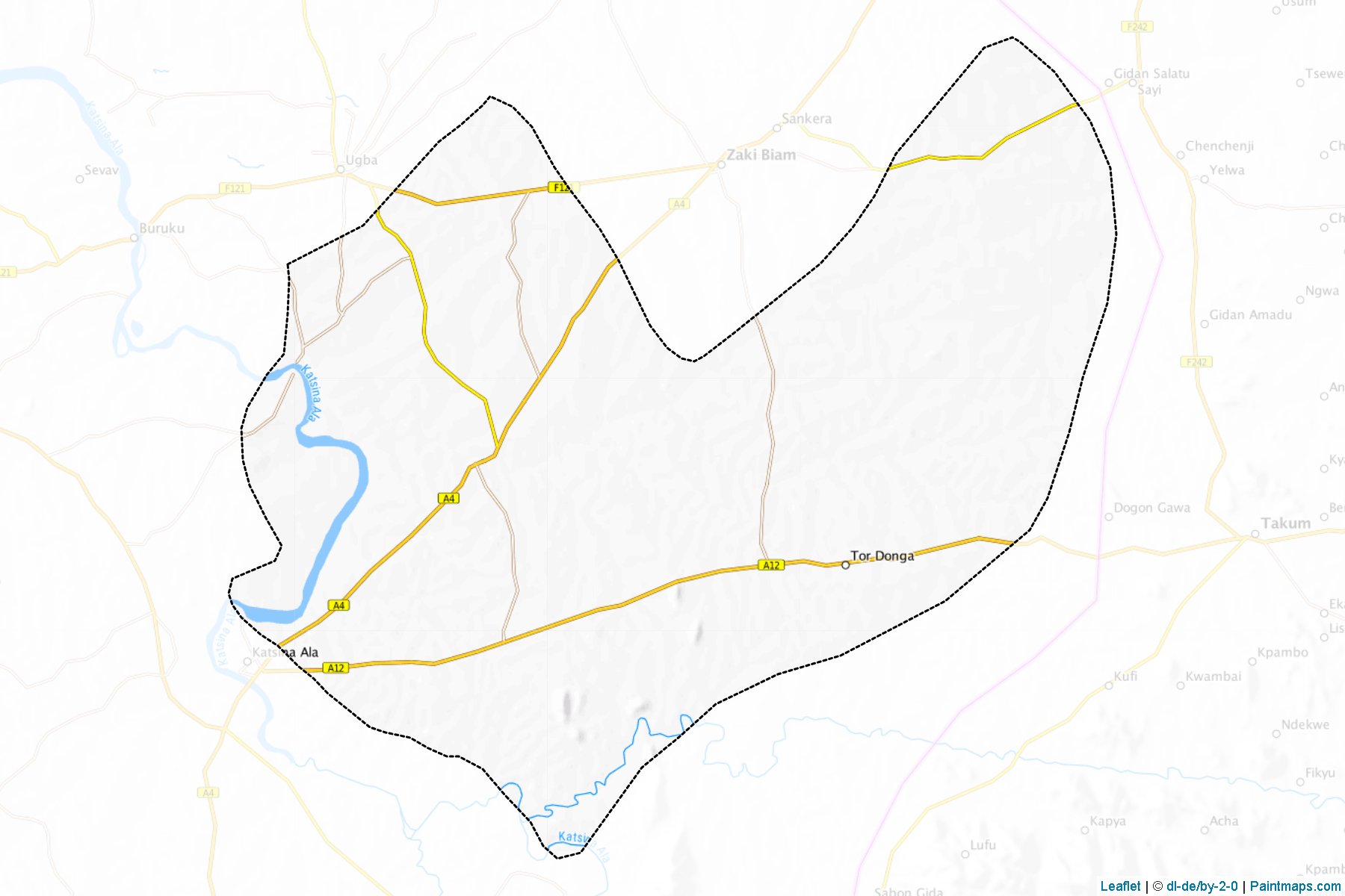 Katsina-Ala (Benue Eyaleti) Haritası Örnekleri-1