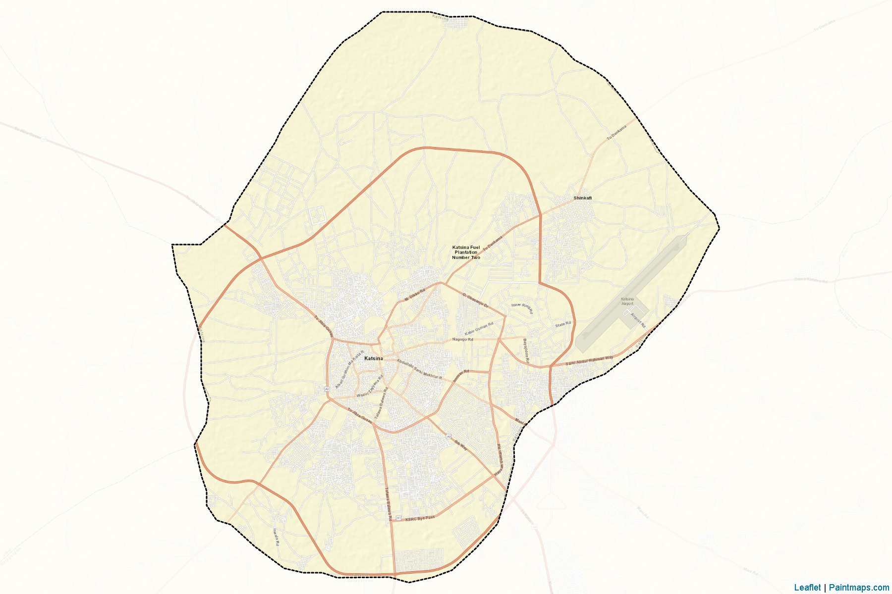 Muestras de recorte de mapas Katsina (Katsina)-2