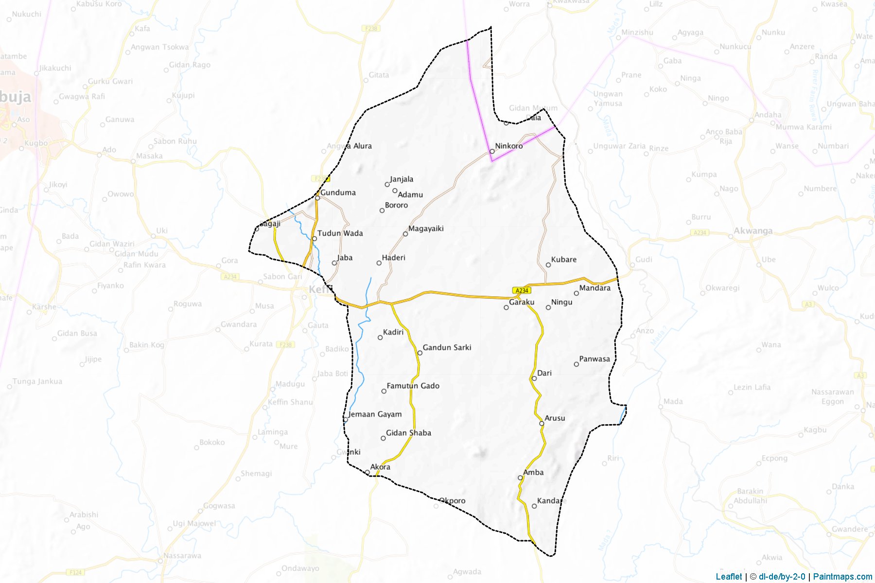 Kokona (Nasarawa Eyaleti) Haritası Örnekleri-1