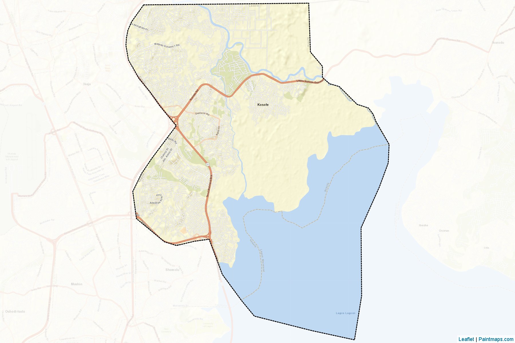 Muestras de recorte de mapas Kosofe (Lagos)-2