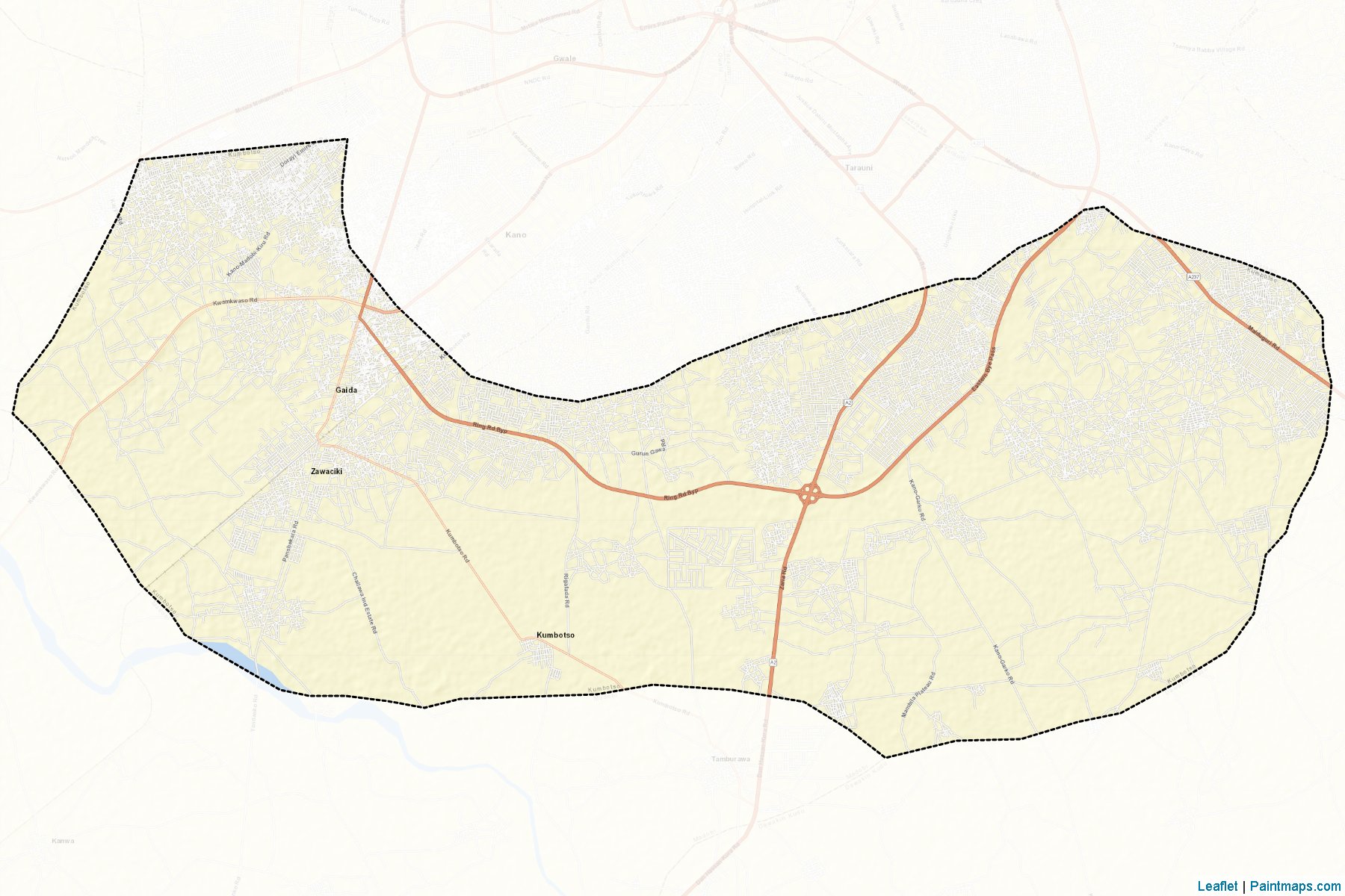 Muestras de recorte de mapas Kumbotso (Kano)-2