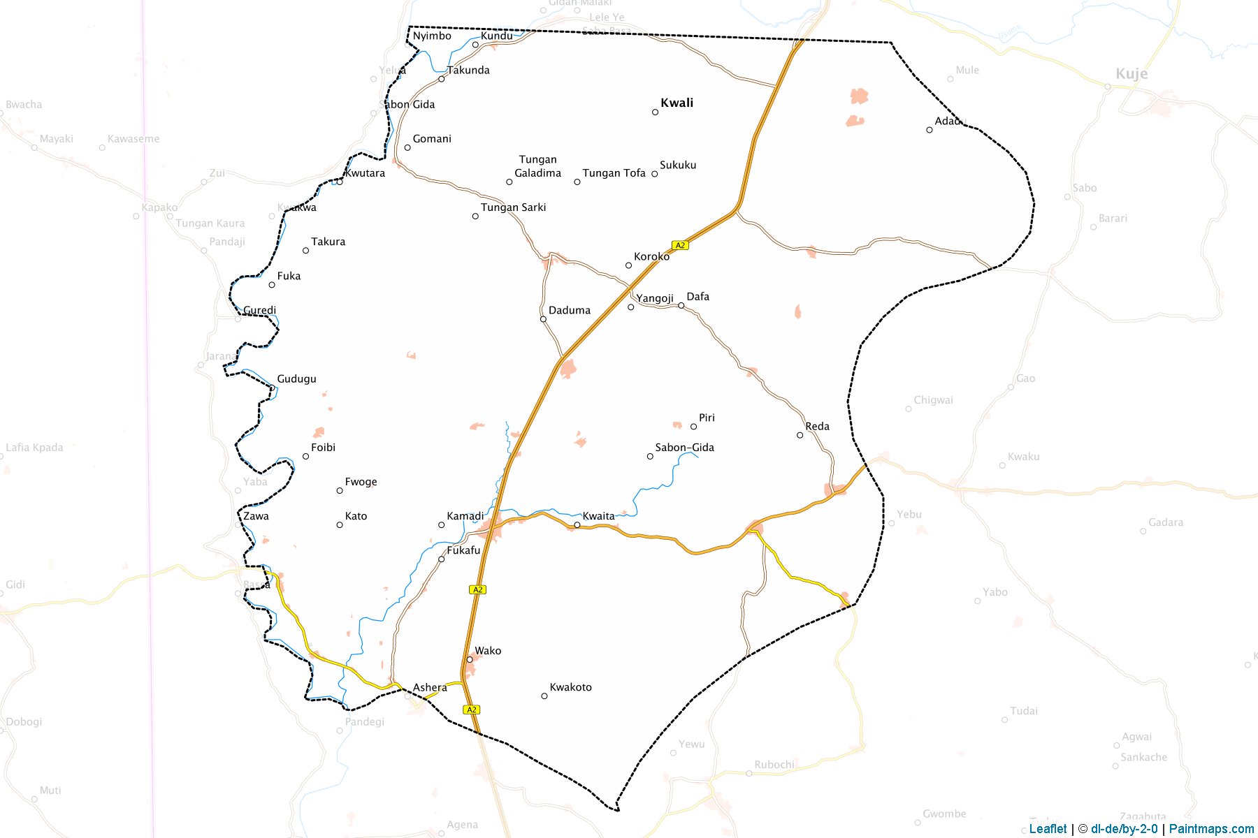 Kwali (Federal Başkent Bölgesi) Haritası Örnekleri-1