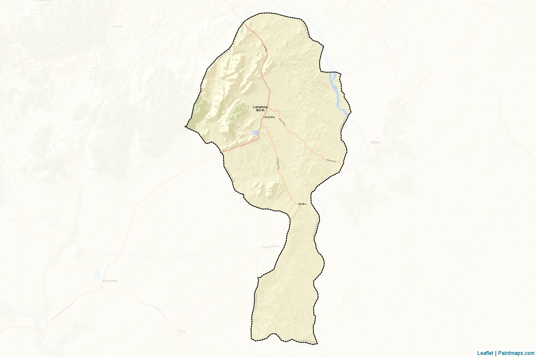 Muestras de recorte de mapas Langtang North (Plateau)-2