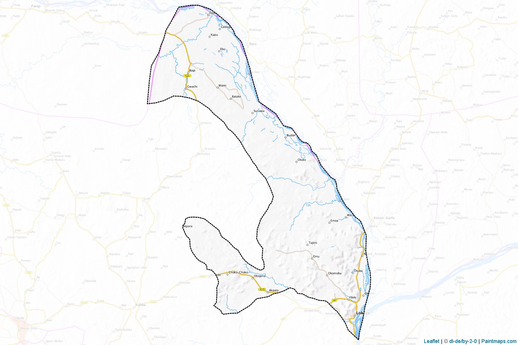 Muestras de recorte de mapas Lokoja (Kogi)-1