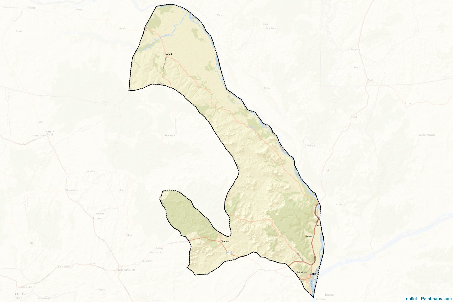 Muestras de recorte de mapas Lokoja (Kogi)-2