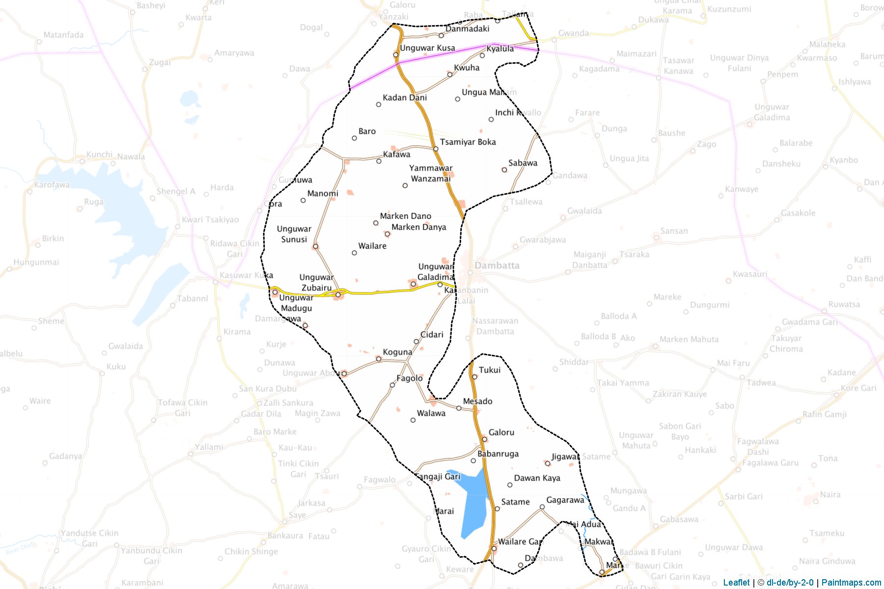 Muestras de recorte de mapas Makoda (Kano)-1