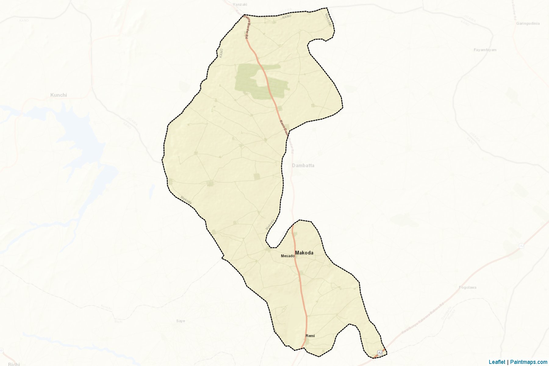 Muestras de recorte de mapas Makoda (Kano)-2